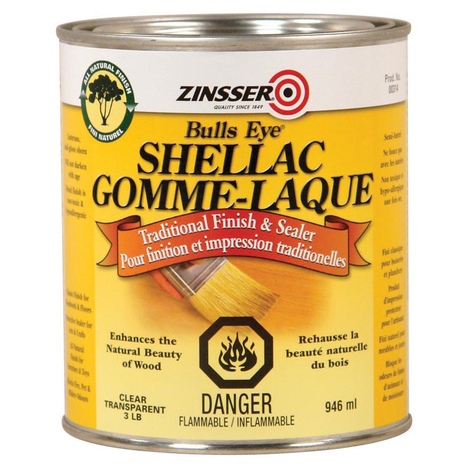 Gomme à laqué, clair, 946 ml