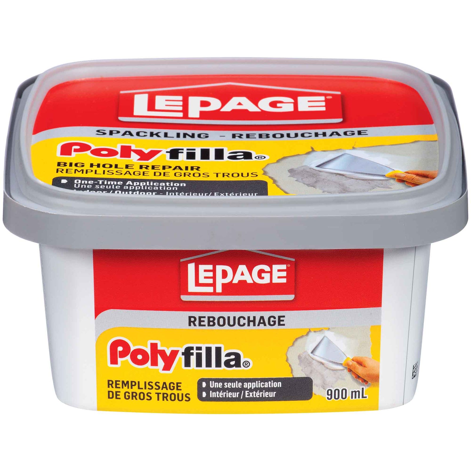 Plâtre reboucheur pour gros trous Polyfilla blanc, 900 ml