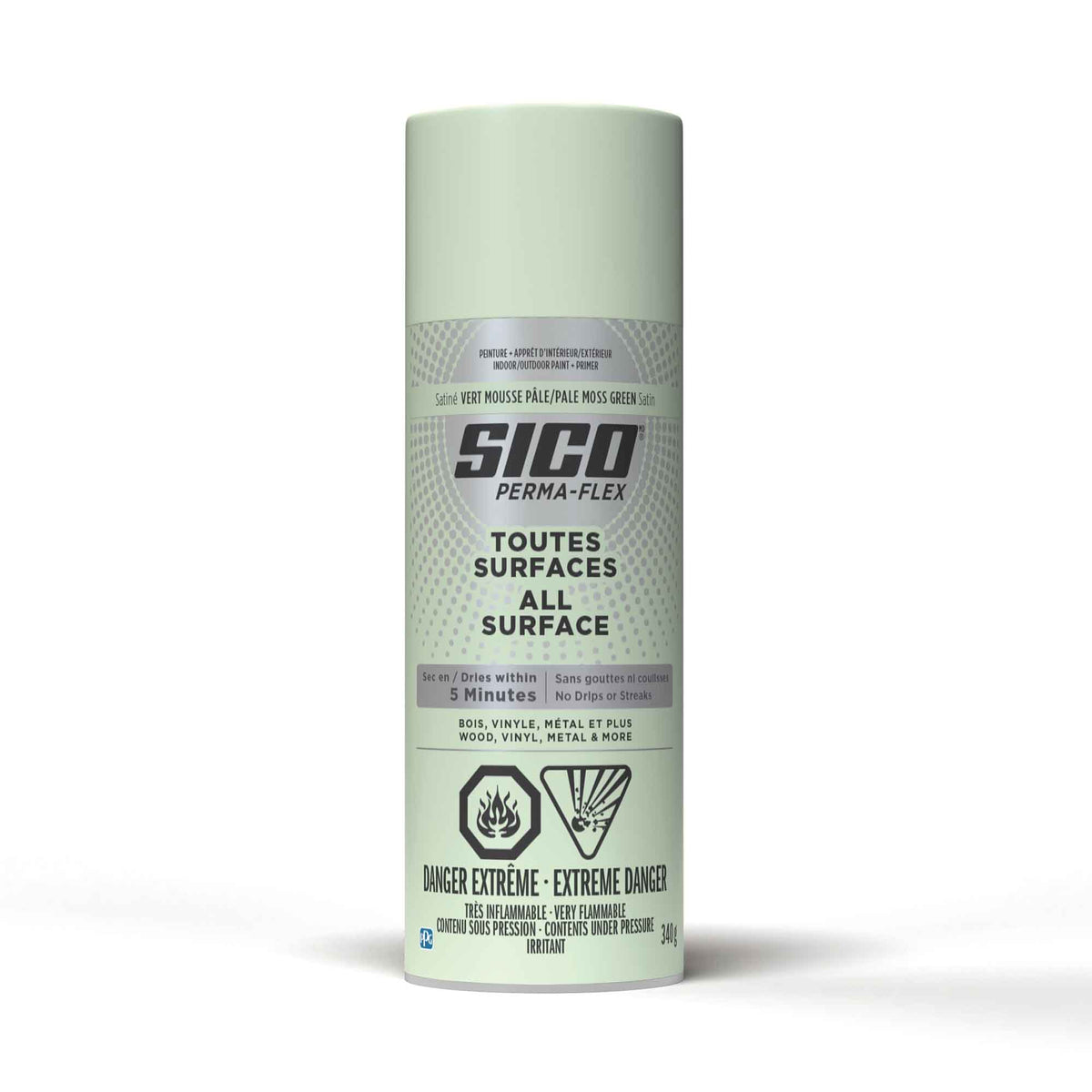 Peinture Aérosol Perma-flex, vert mousse satiné, 340 ml