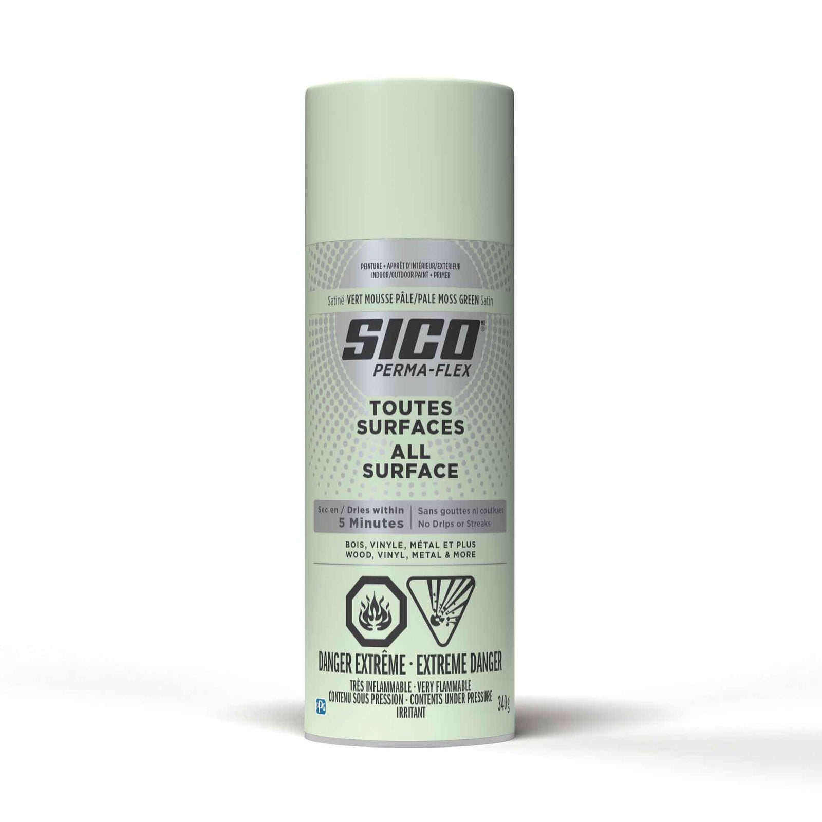 Peinture Aérosol Perma-flex, vert mousse satiné, 340 ml