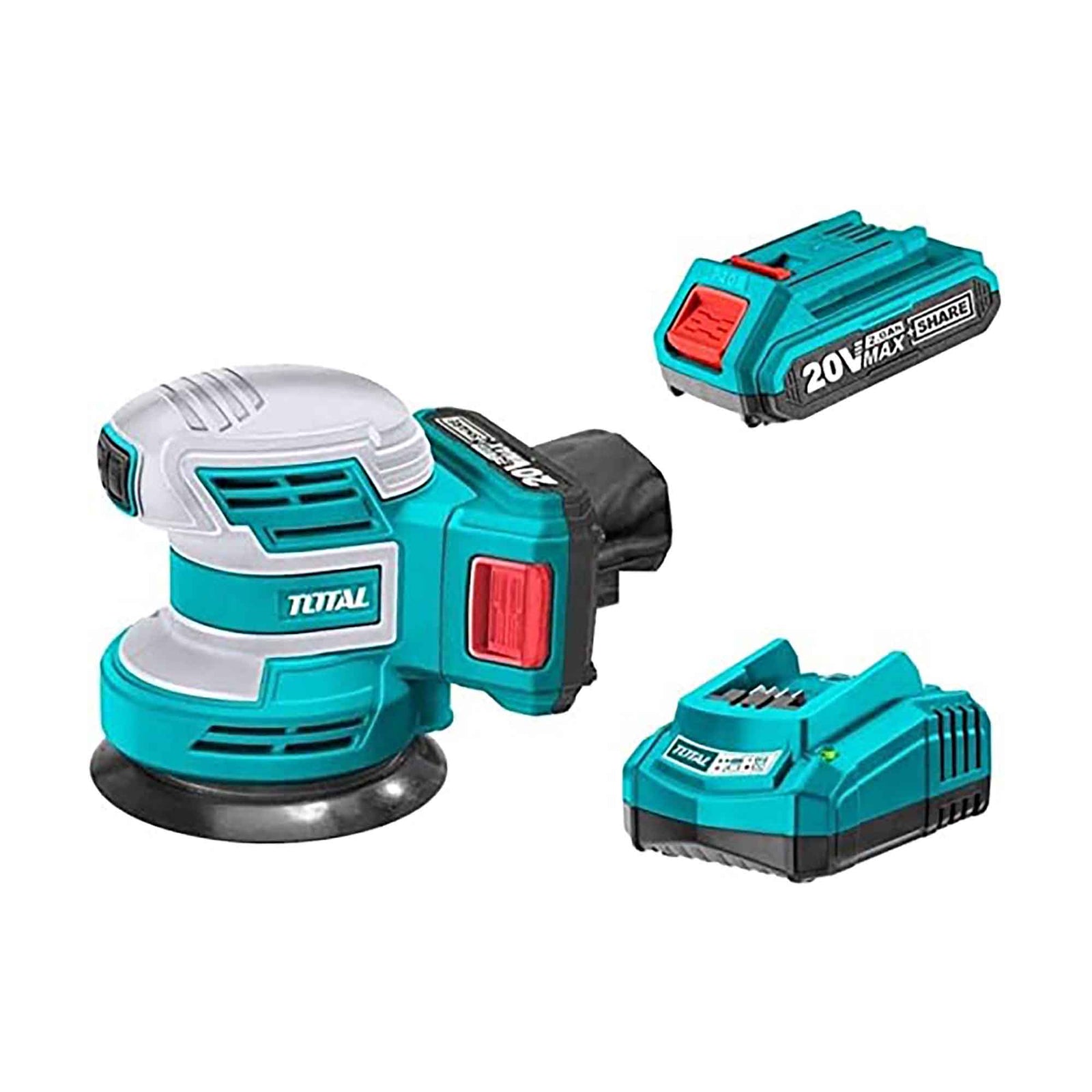 Ponceuse orbitale à batterie, sans balais, 20 Volts