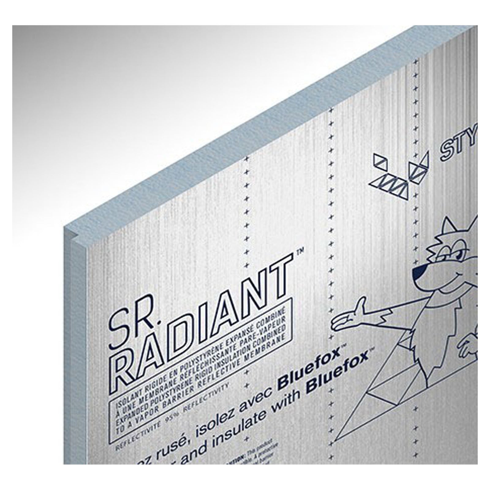 Panneau isolant SR Radiant, type1, R17,2, 3'' x 4' x 8'