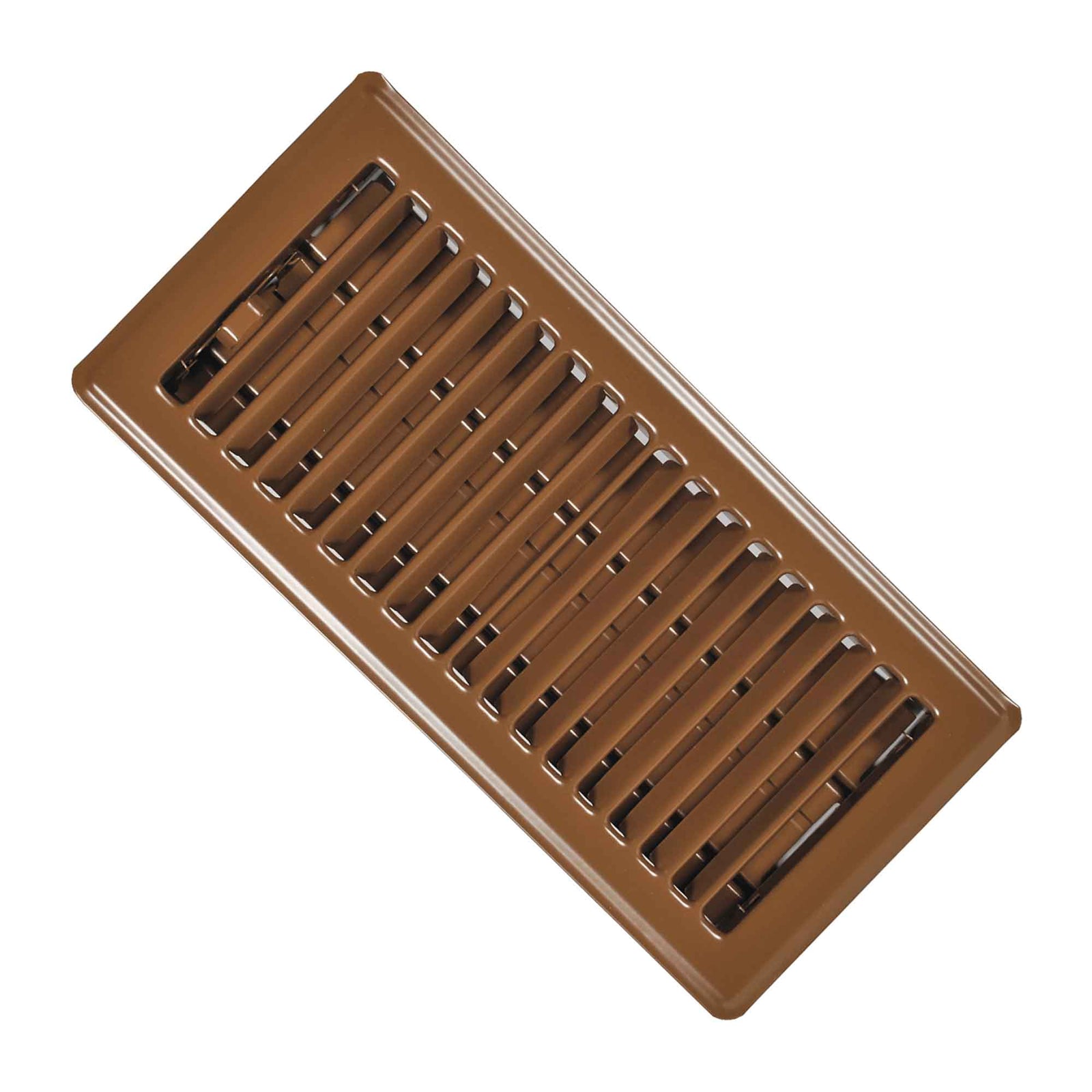 Registre de plancher en acier peint en brun, 2,25" x 14" 