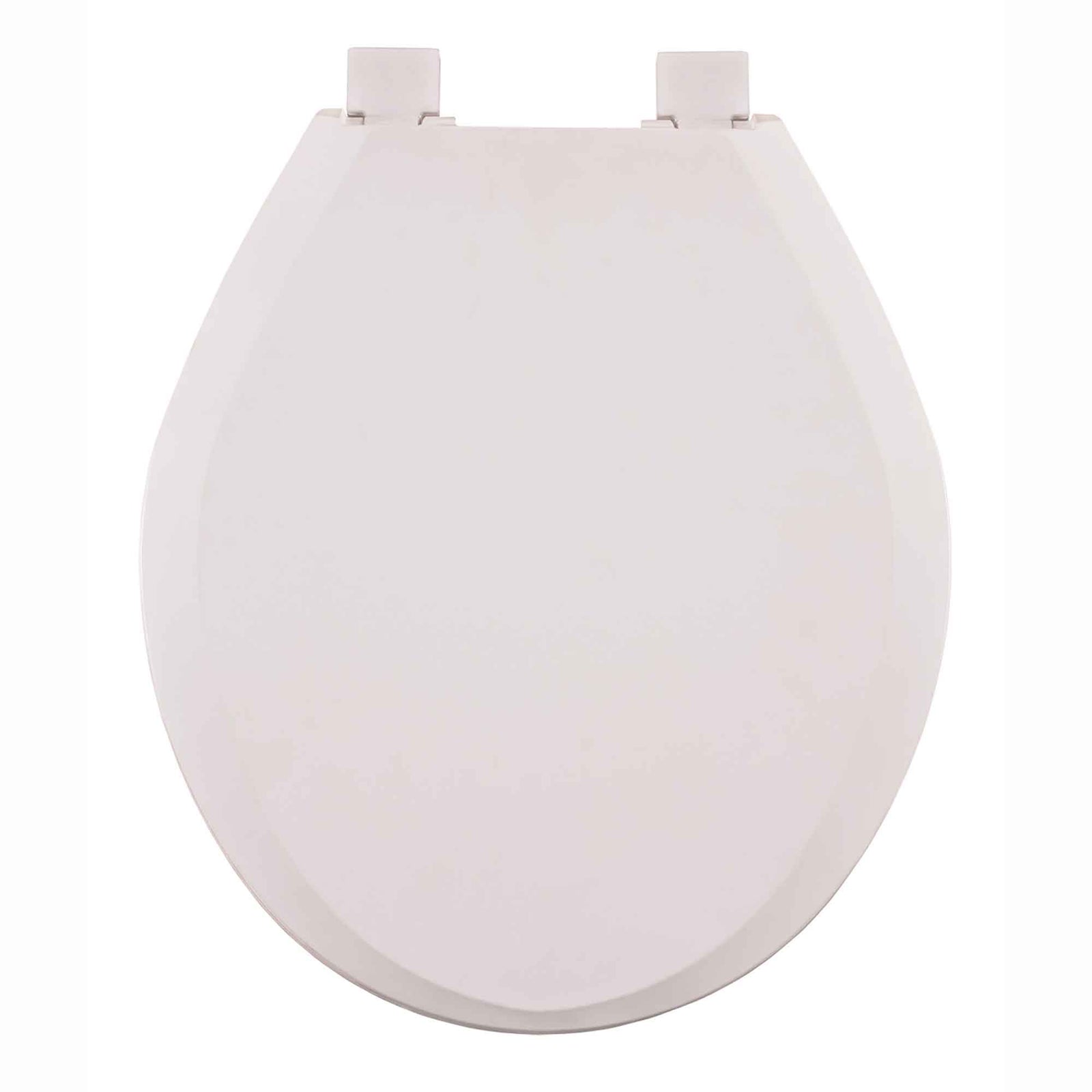 Siège de toilette standard rond et blanc à fermeture lente avec retrait facile, 16,5" x 14,4" x 2" 