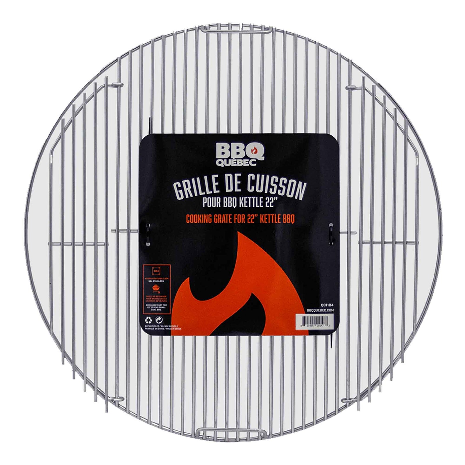 Grille pour Kettle en acier inoxydable 304, 22''