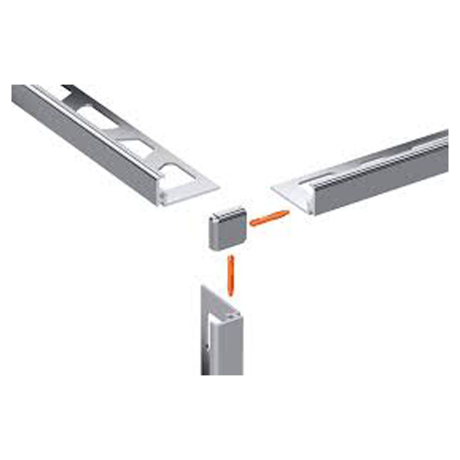 Moulure profilée de finition aluminium mat, 1/2''