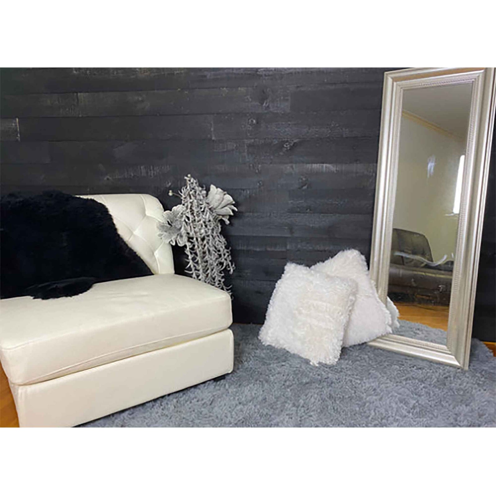 Revêtement mural intérieur embouveté, 6'' x 48", noir urbain