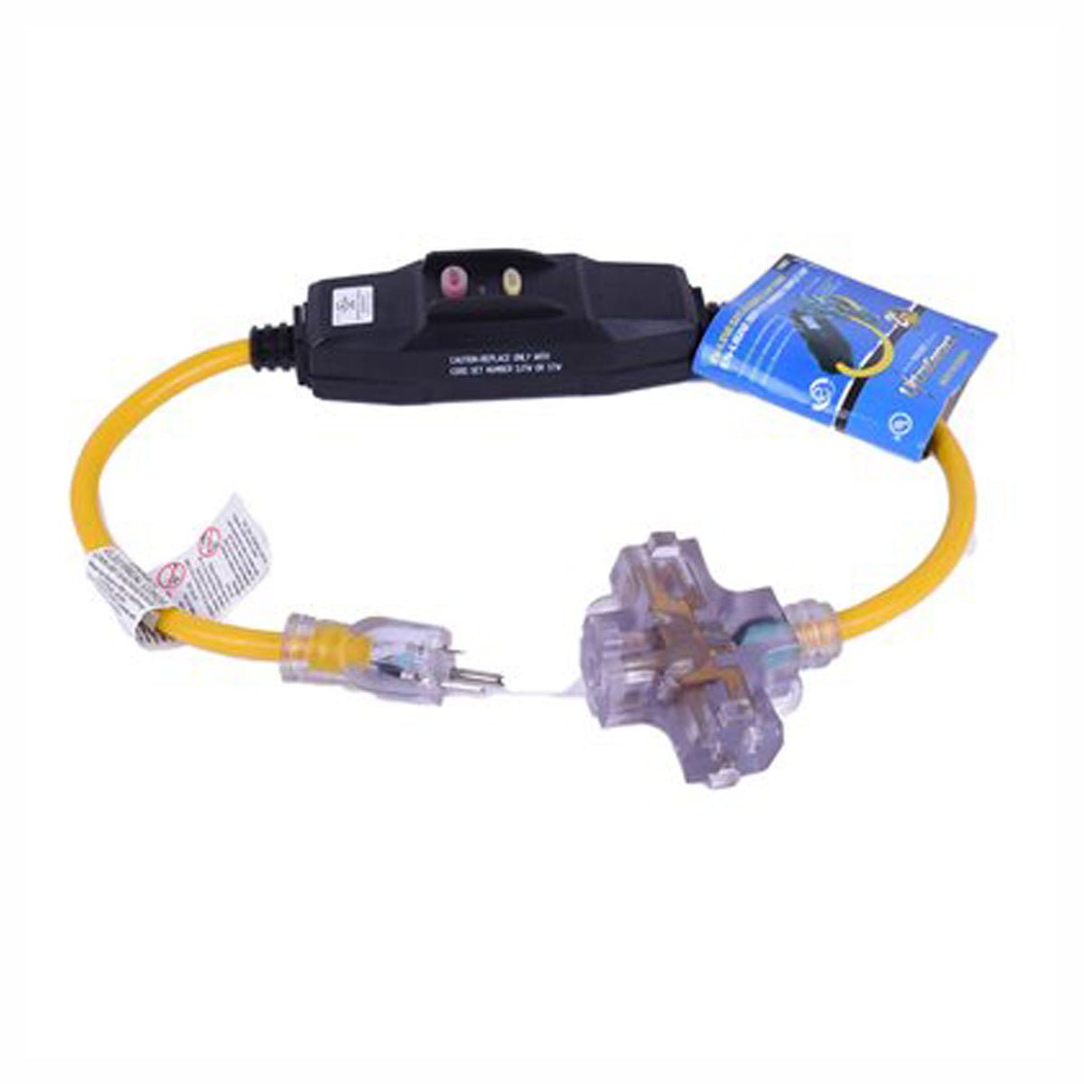 Rallonge avec 3 prises disjoncteur, calibre 12/3, 15 AMP, 24''
