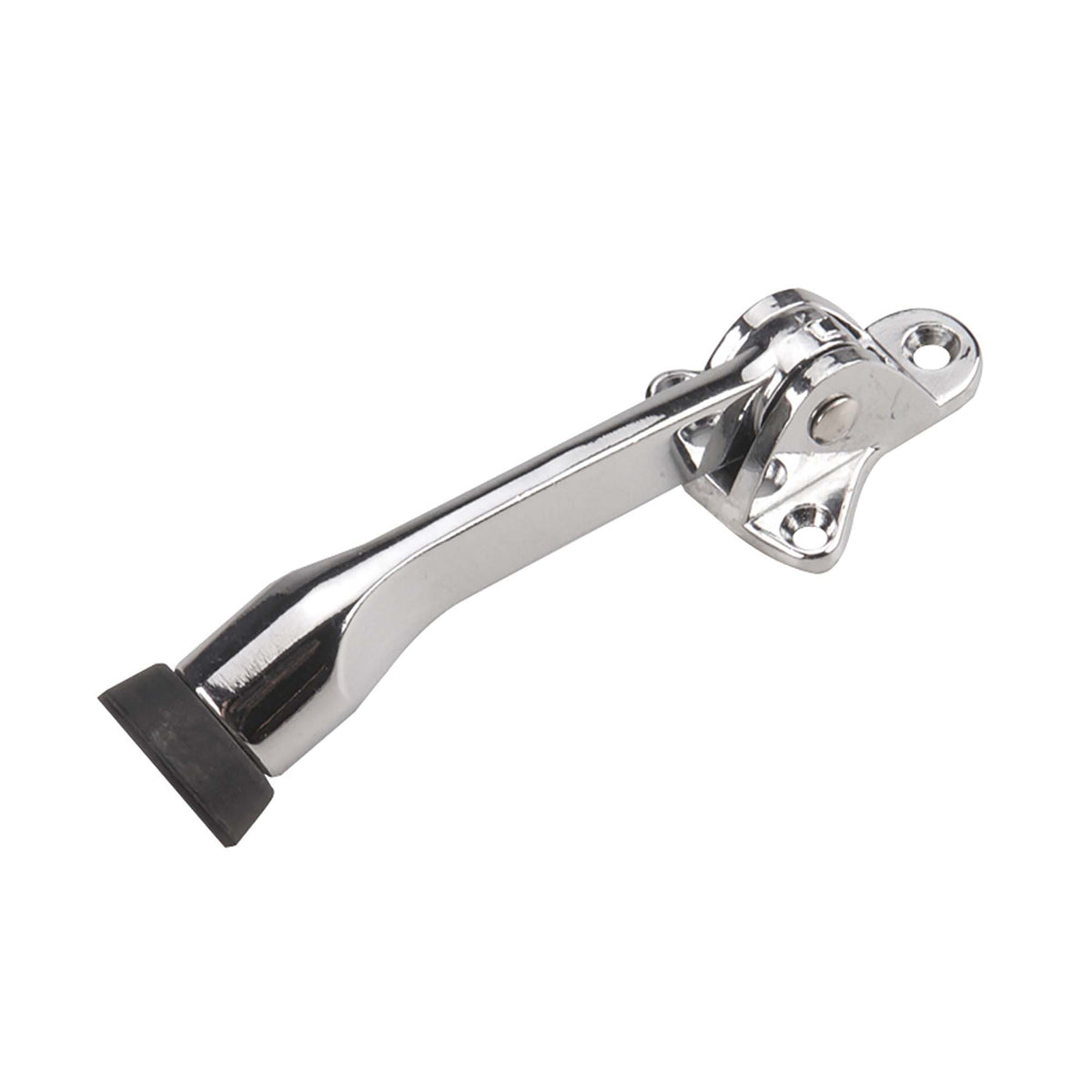 Butoir de porte rabattable chromé, 5&#39;&#39;