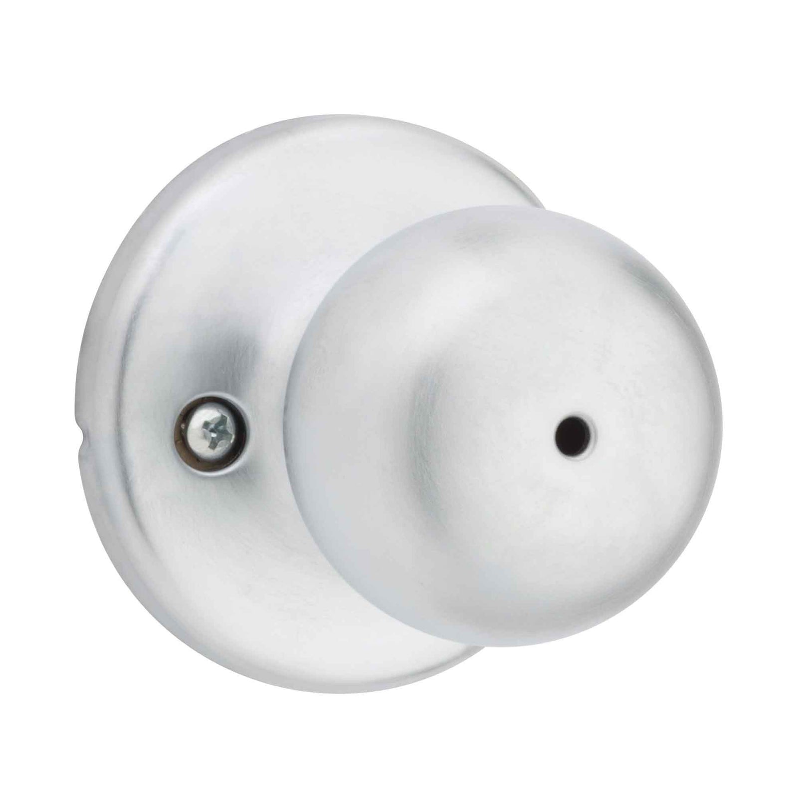 Poignée ronde d’intimité Fairfax, chrome satiné