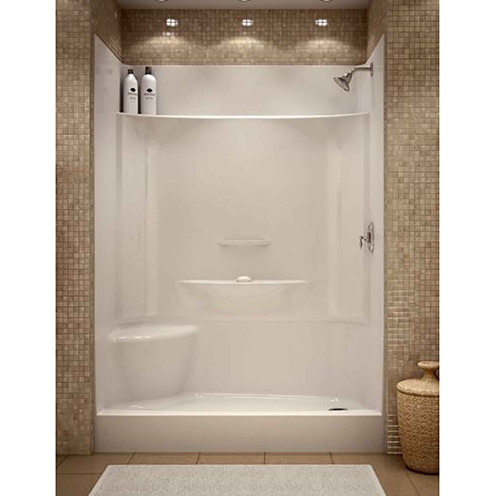 Douche avec banc droit 60’’ x 30’’ Essences