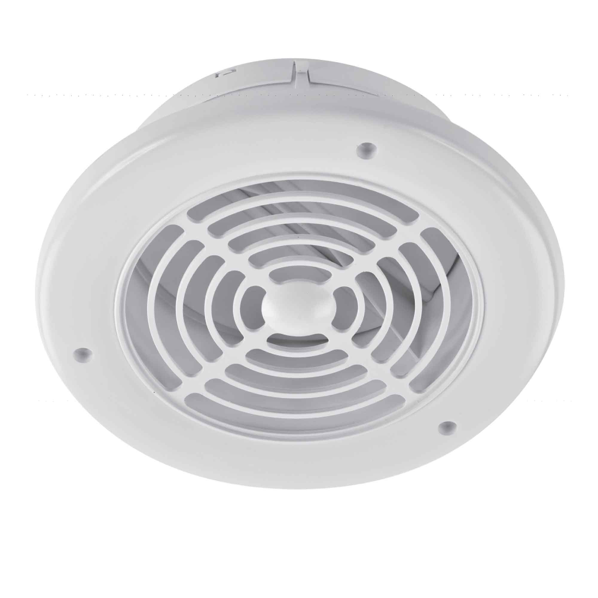 Évent de bouche d'évacuation rond et blanc pour soffite, 4" et 6"