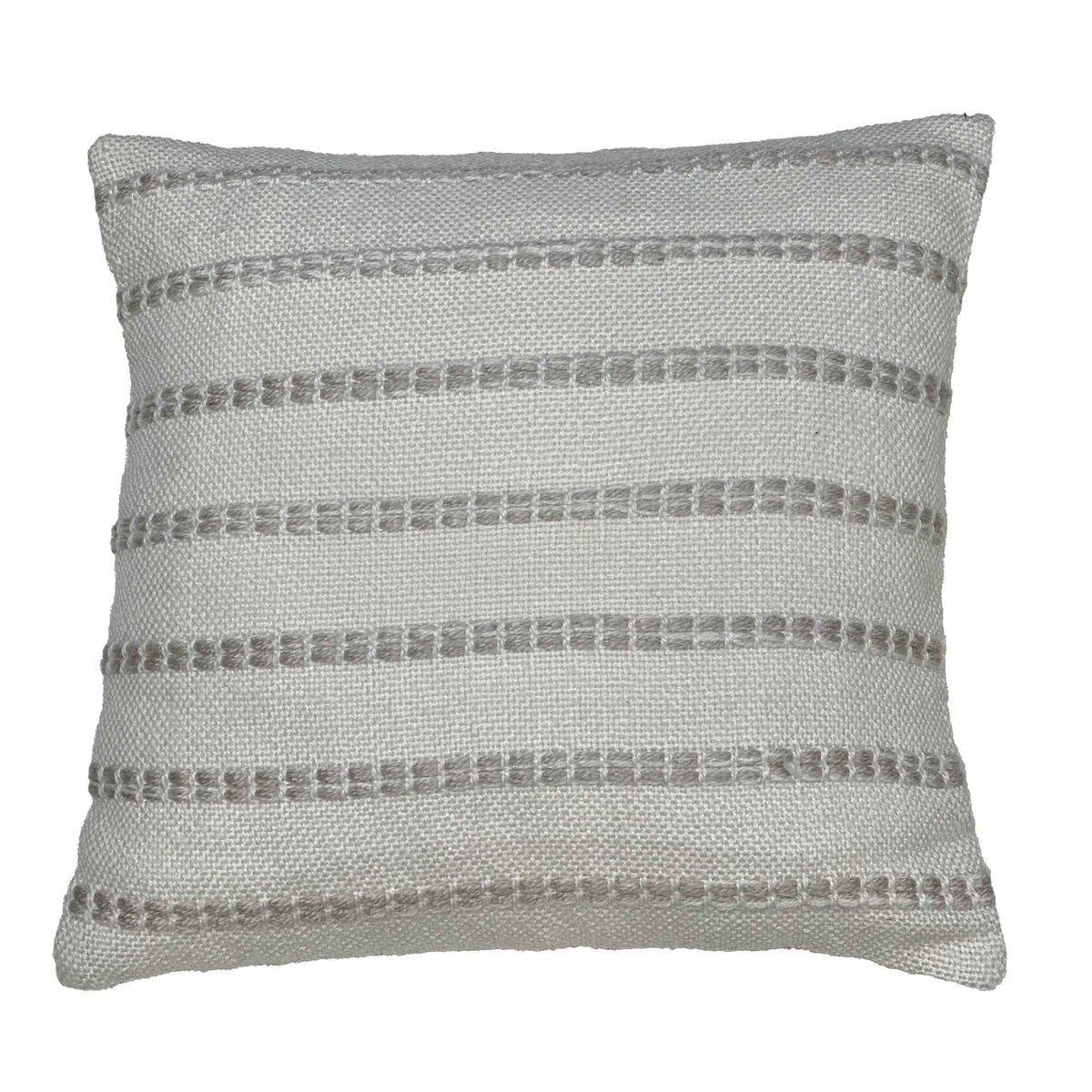 Coussin à rayures Natural, 18&#39;&#39; x 18&#39;&#39; (crème)