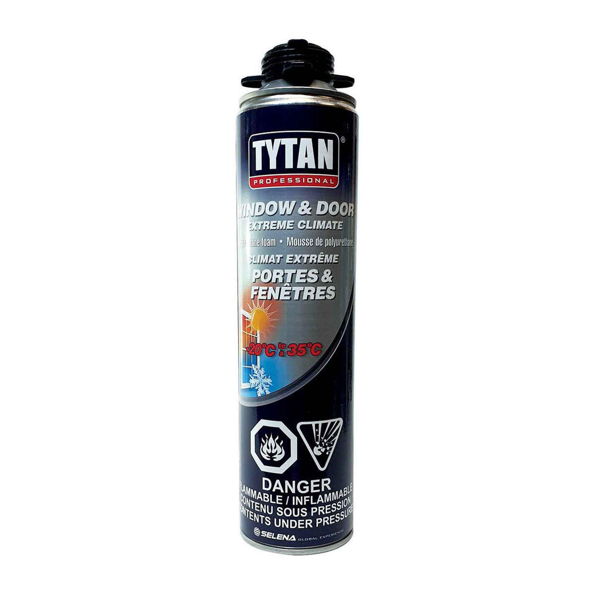 Mousse de polyuréthane ''climat extrême'' à utilisation au pistolet pour portes et fenêtres, 680 ml