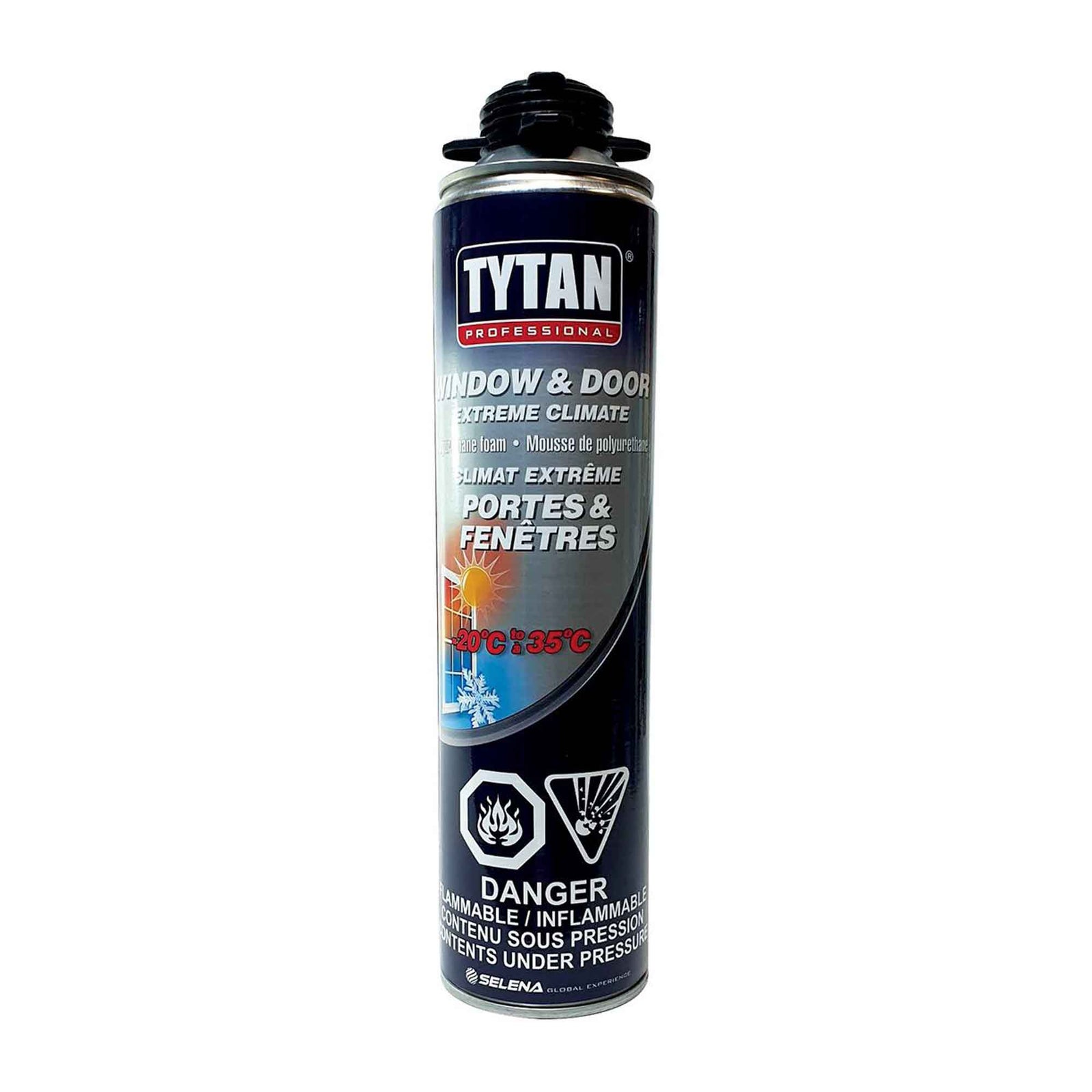 Mousse de polyuréthane ''climat extrême'' à utilisation au pistolet pour portes et fenêtres, 680 ml