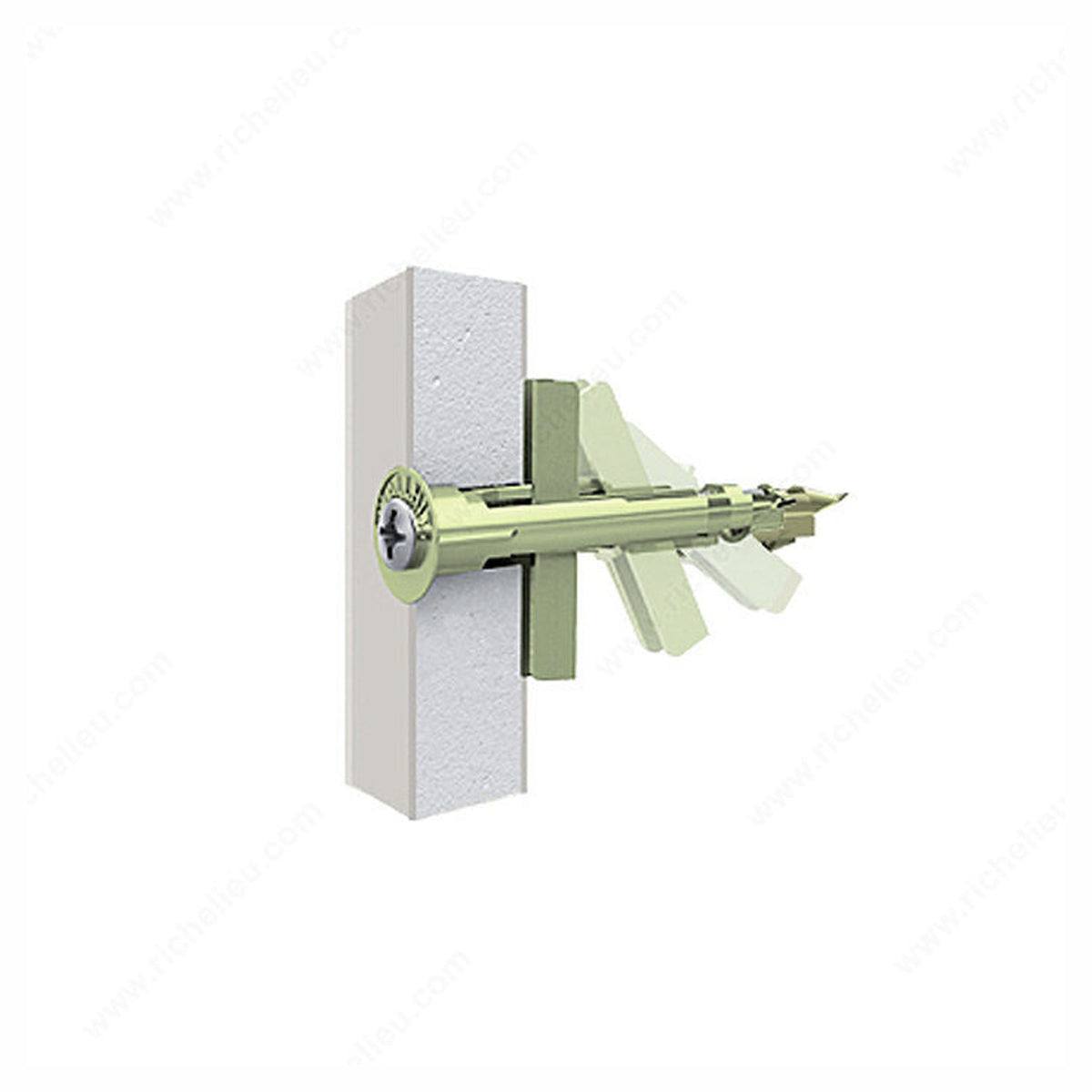 Cheville Wall-it avec vis, #8 x 2-1/2'' (emballage de 6)