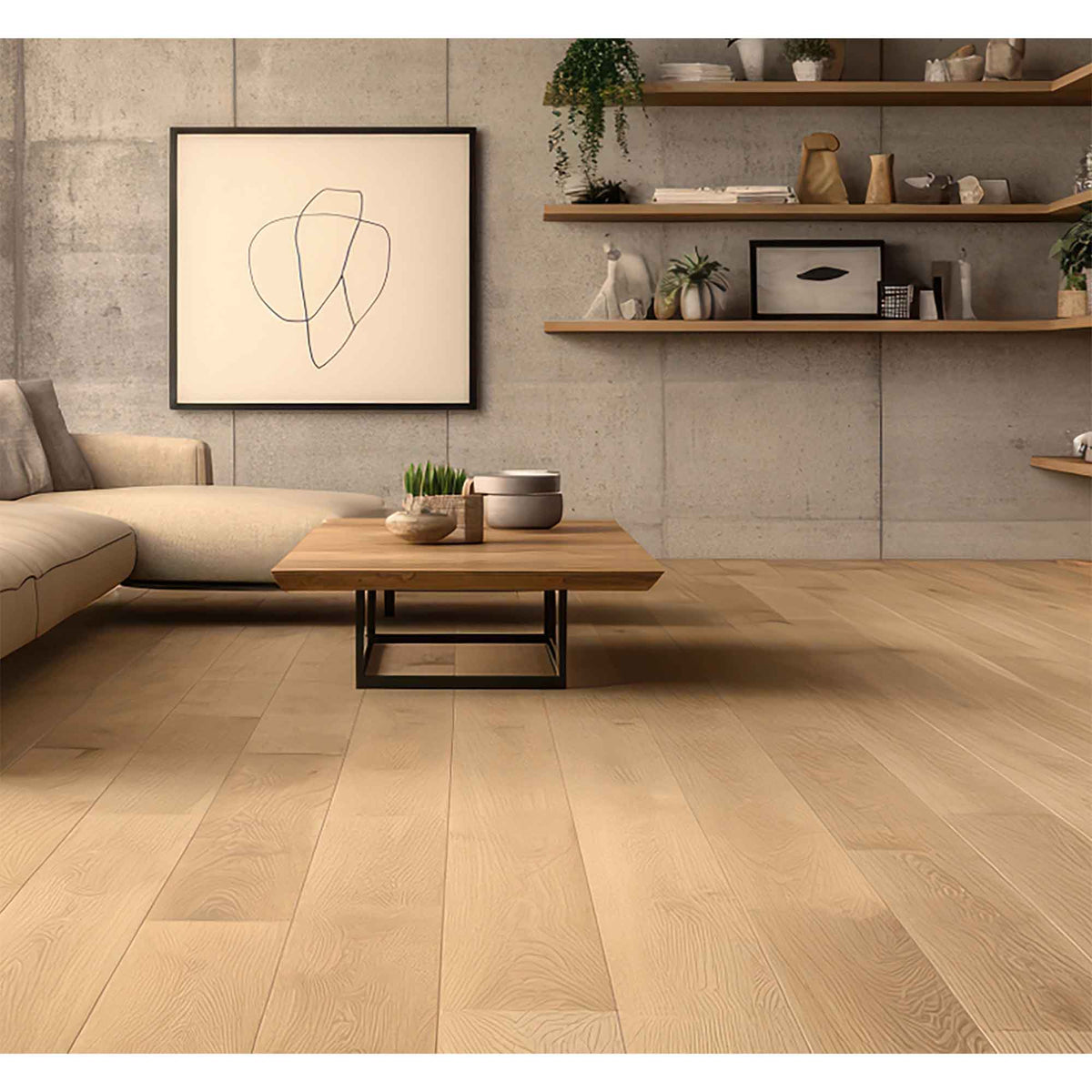 Plancher Strato ingénerie, érable sélect, 6'' x 48'', Solenne