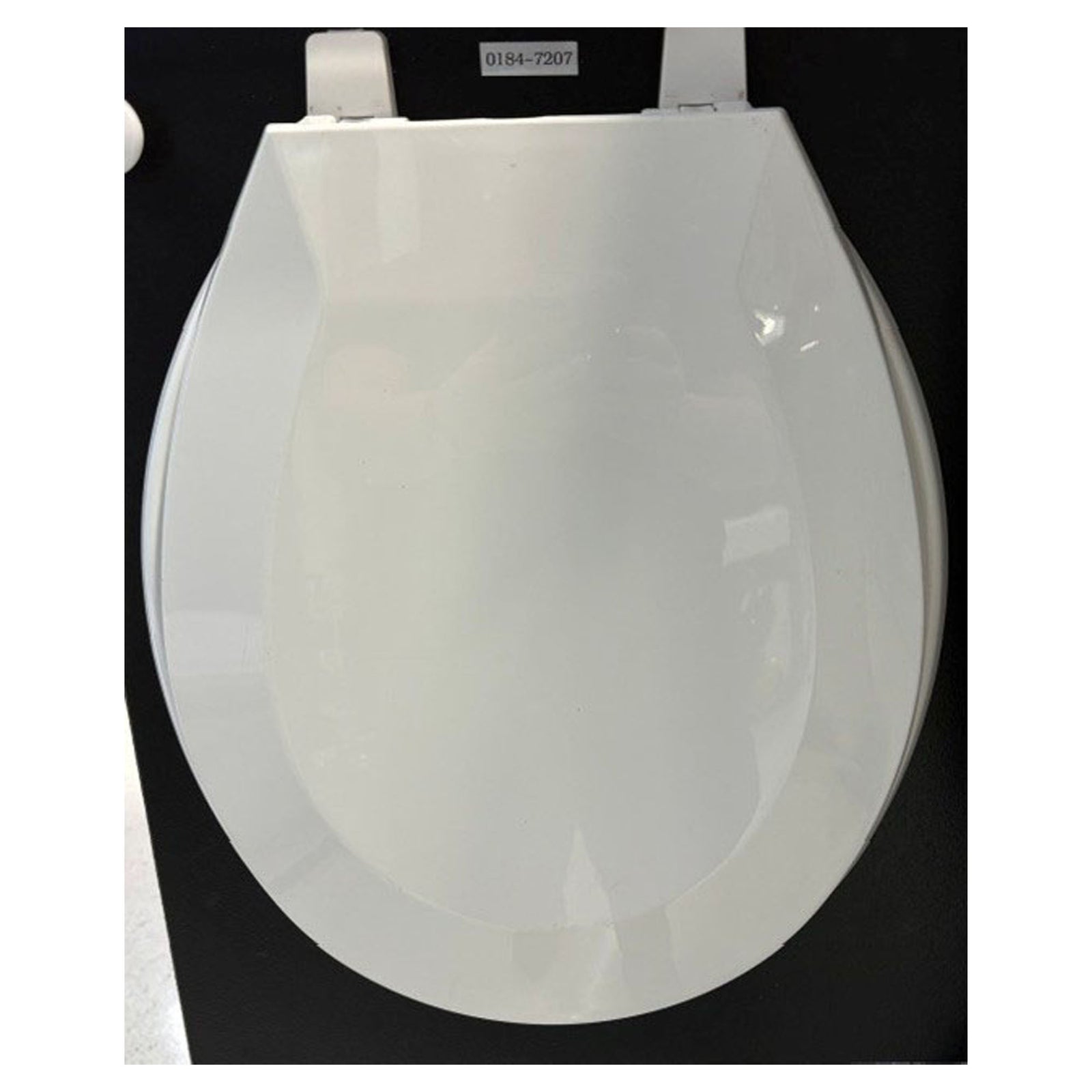 Siège de toilette, en plastique, fermé, blanc