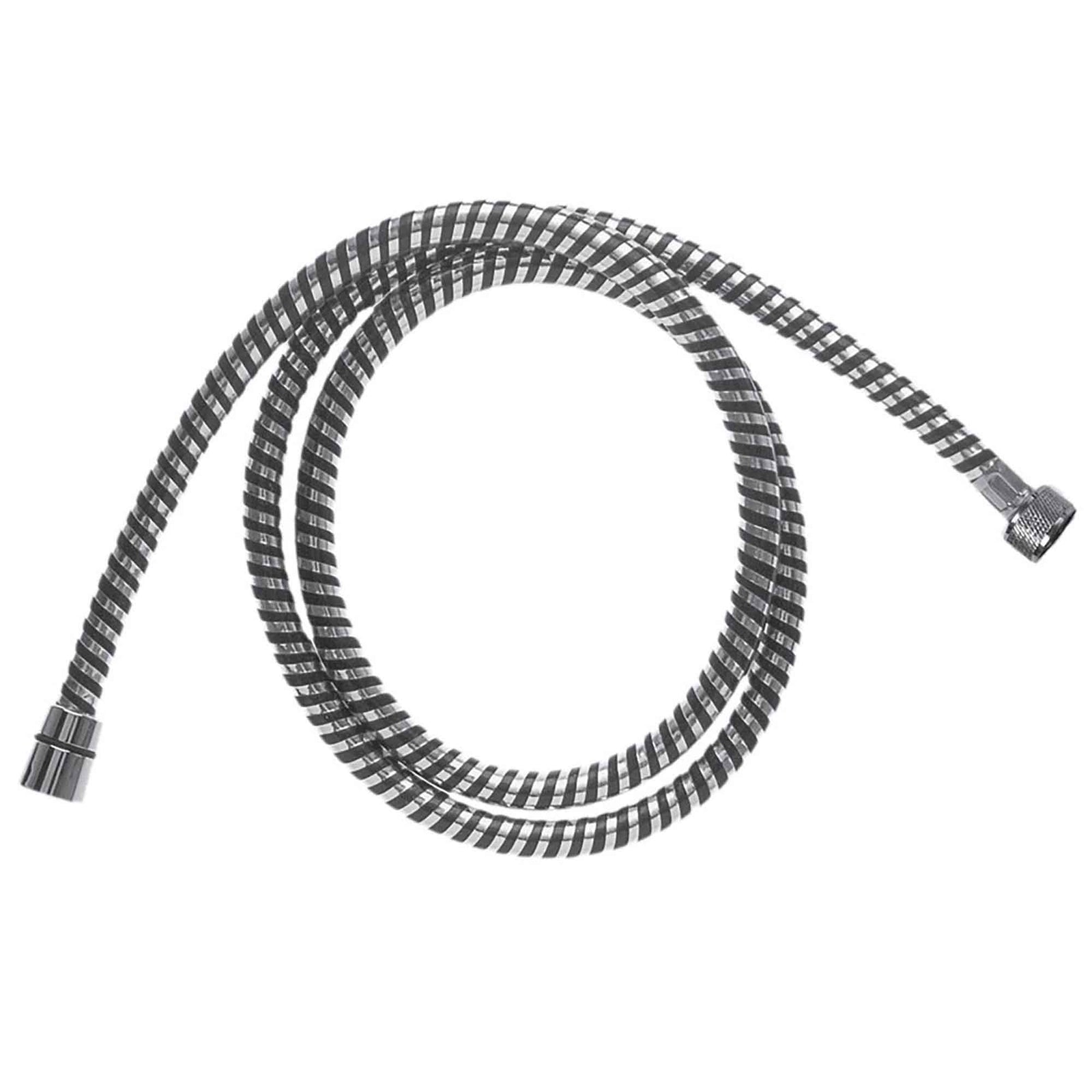 Tuyau de douche flexible, chrome et noir
