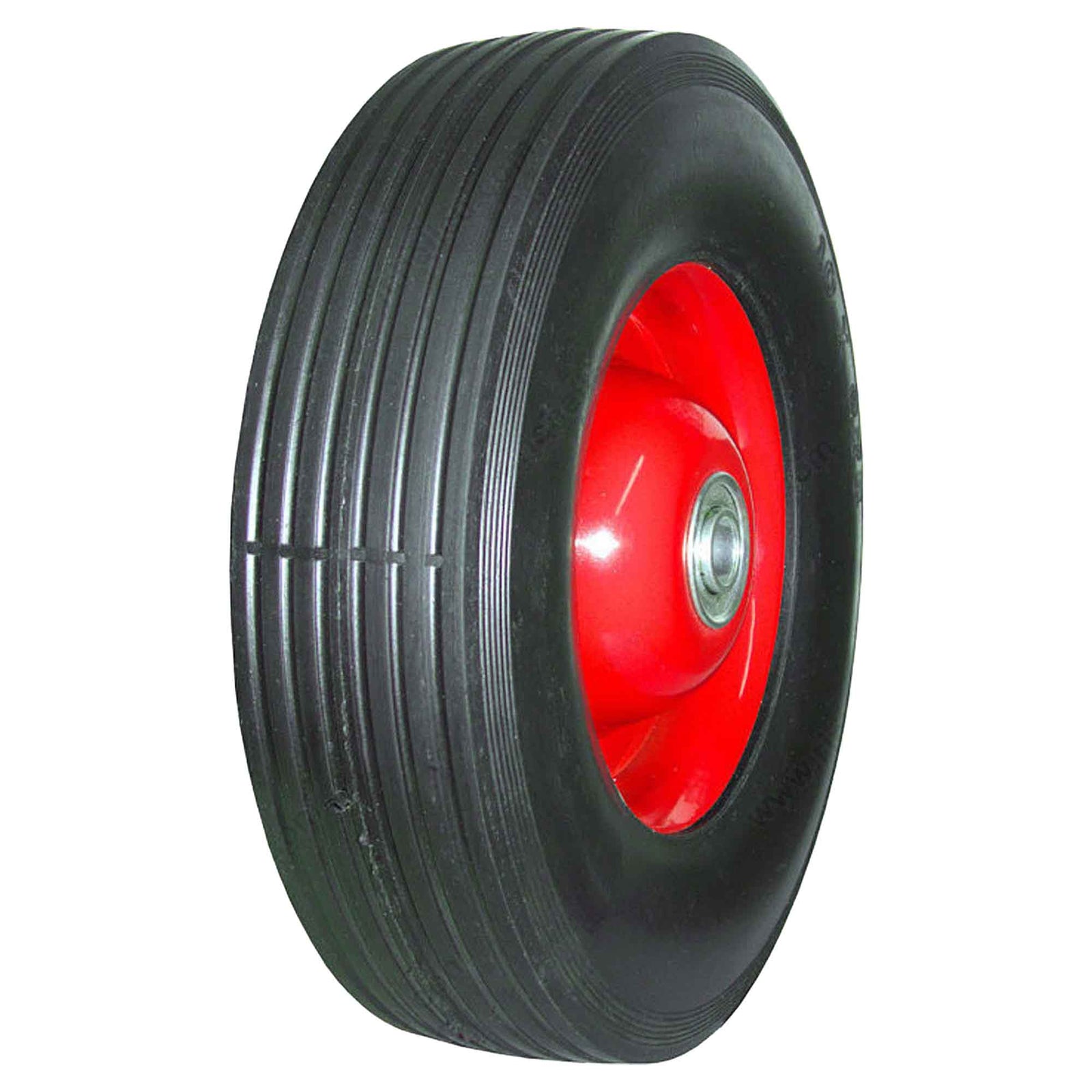 Roue en acier pour brouette de jardin rouge, 2-3/8'' x 10''