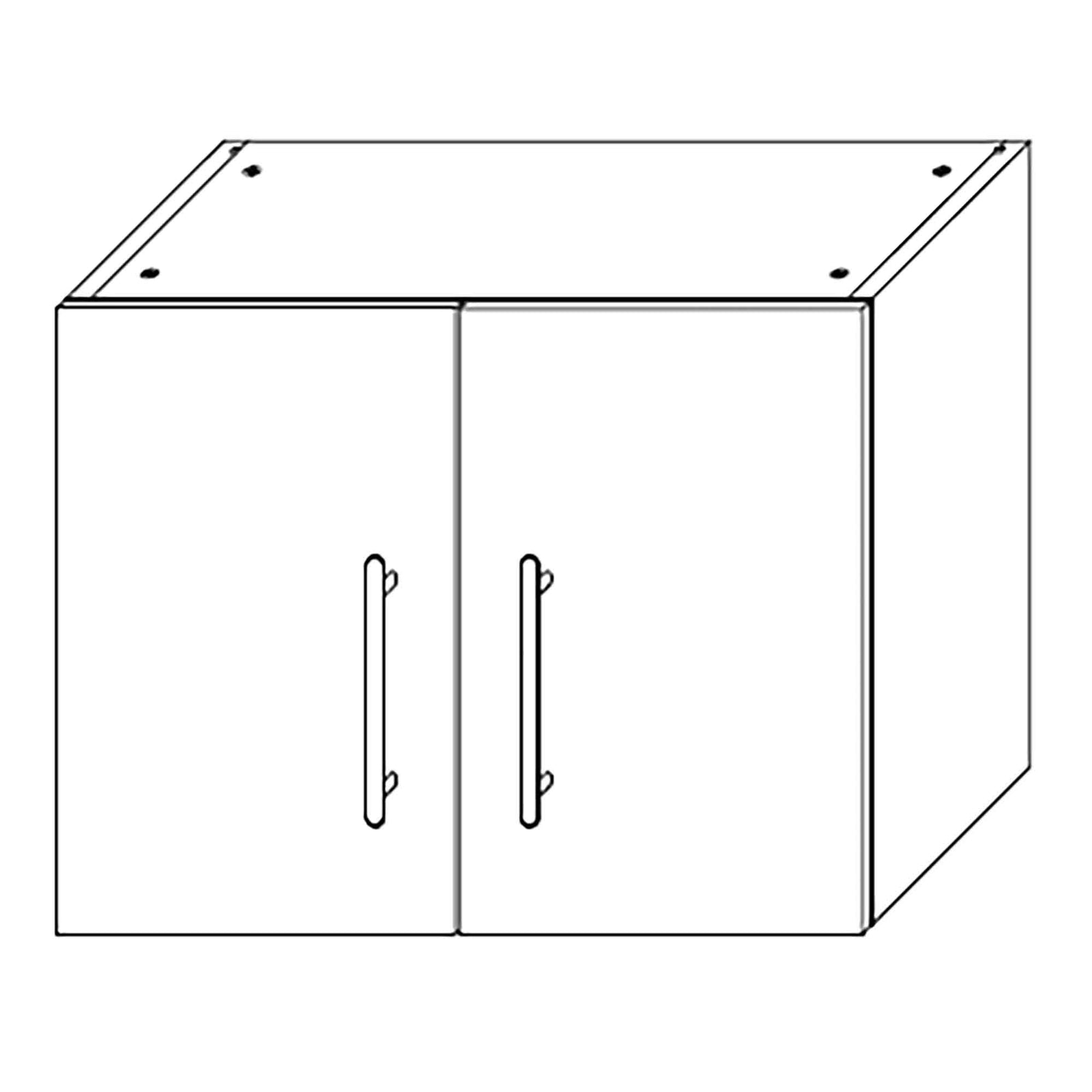 Caisson d'armoire haut cuisinière 2 porte, 1 tablette, 30'', gris lustré