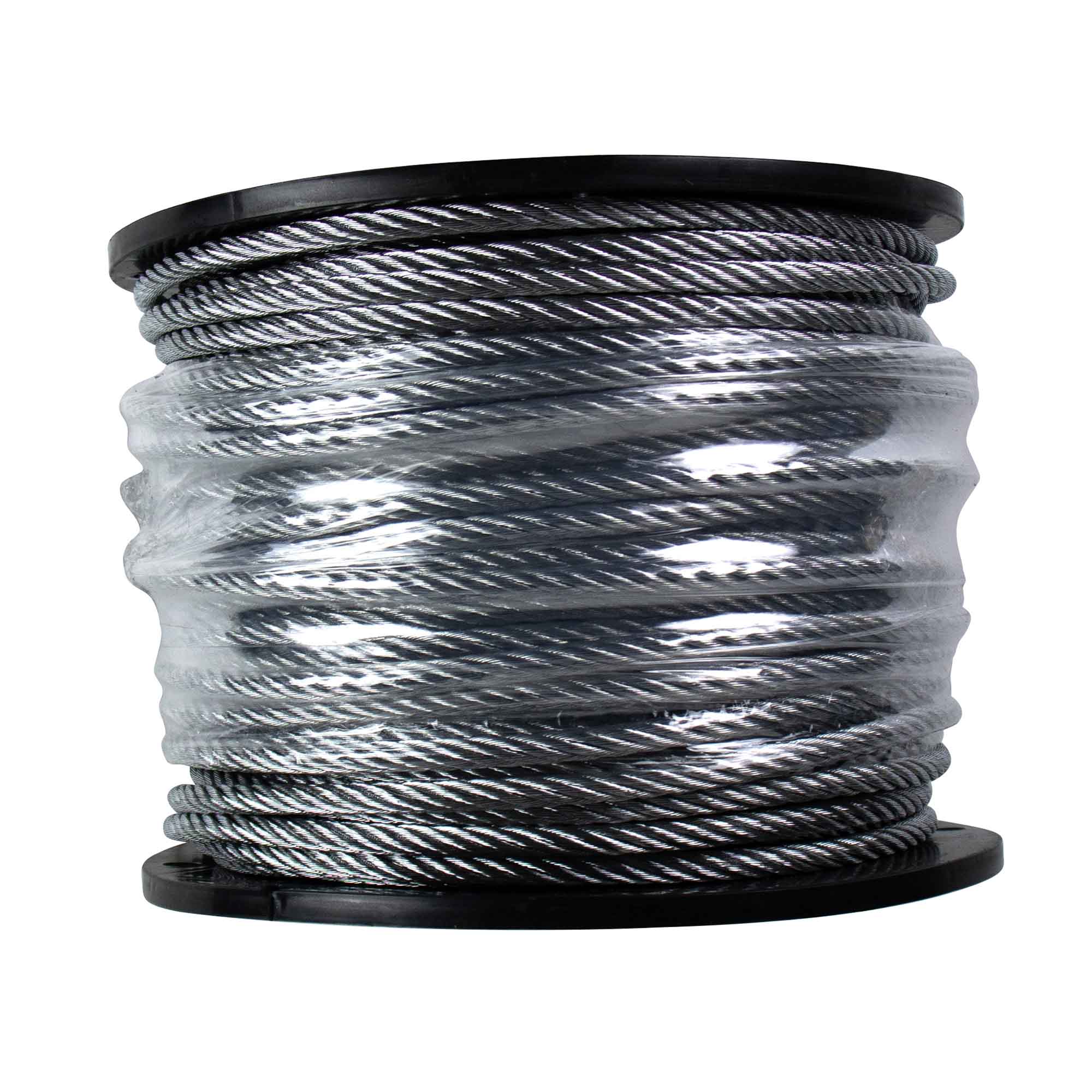 Câble 7 x 19 en acier galvanisé, 3/16" x 250' (vendue au pied linéaire)