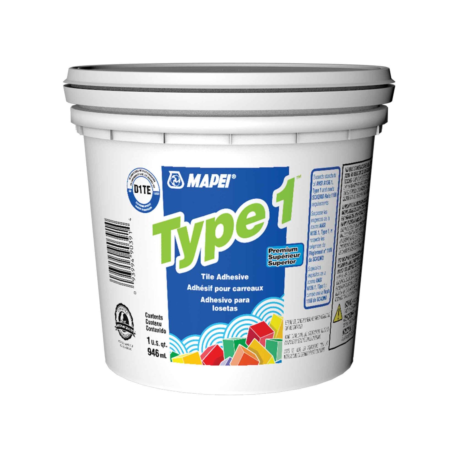 Adhésif pour carreaux Type 1, 946 ml