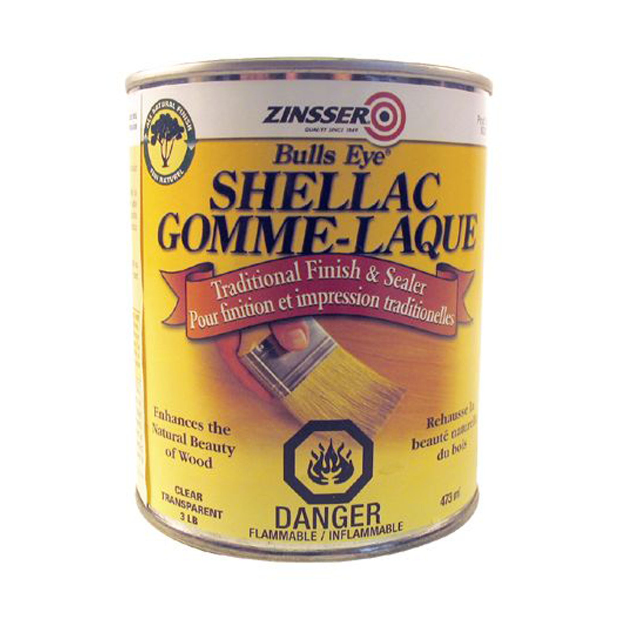 Gomme à laqué, orange ambre, 946 ml