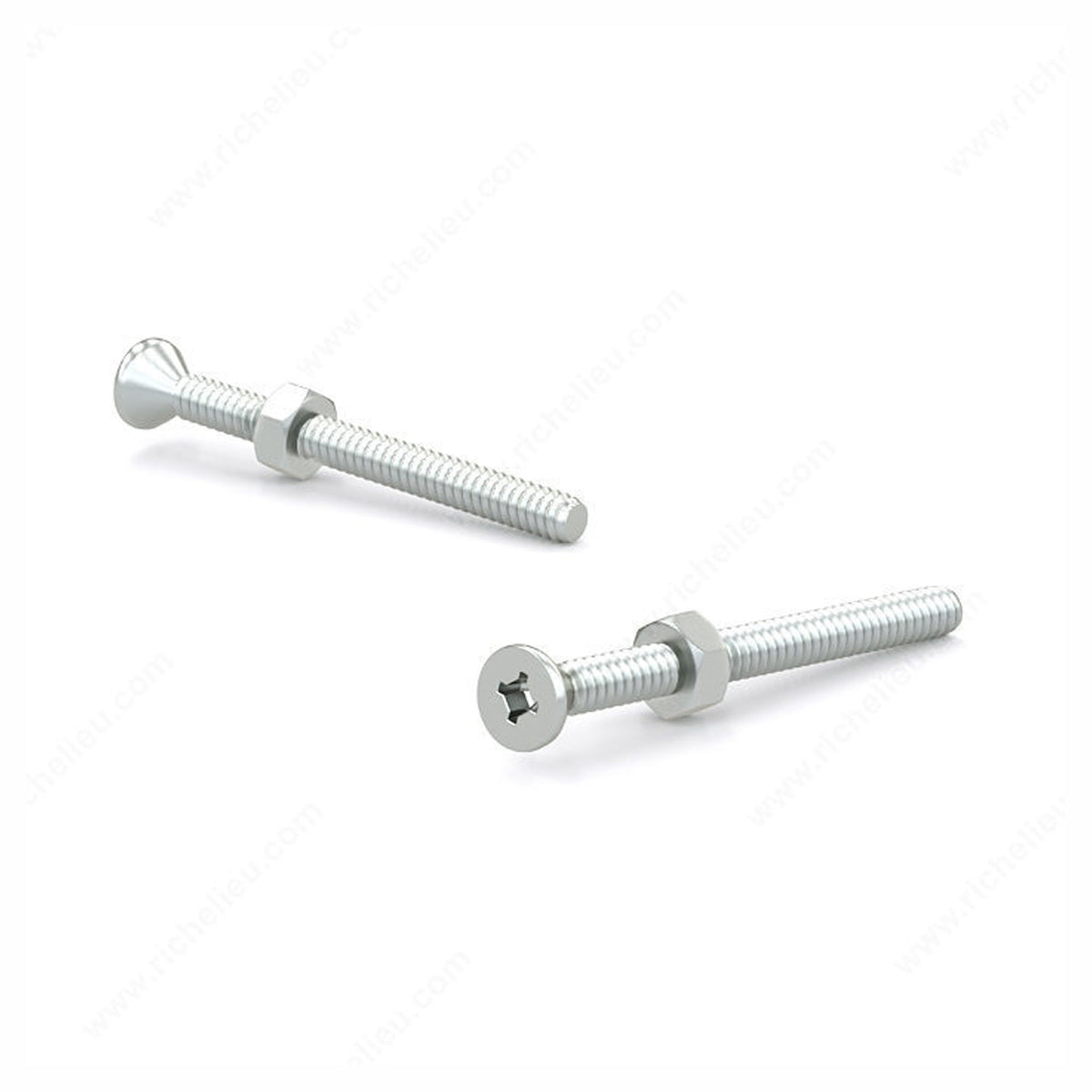 AA - Vise machine avec écrou zinguée, tête carrée / Philips ronde, 1/4'' x 1'' (emballage de 6)