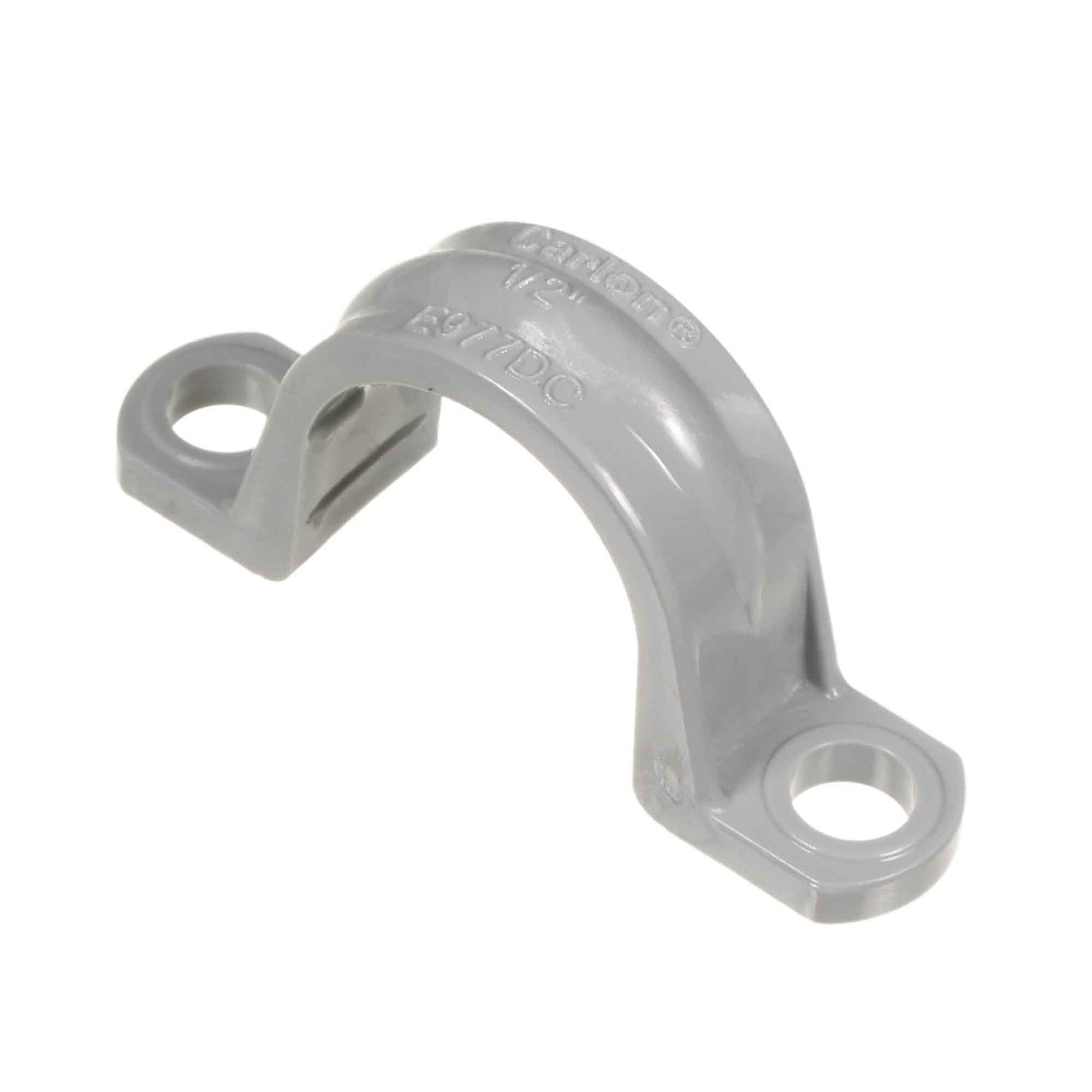 Sangle pour conduit rigide à 2 trous gris 1 1/2" , 5/pqt