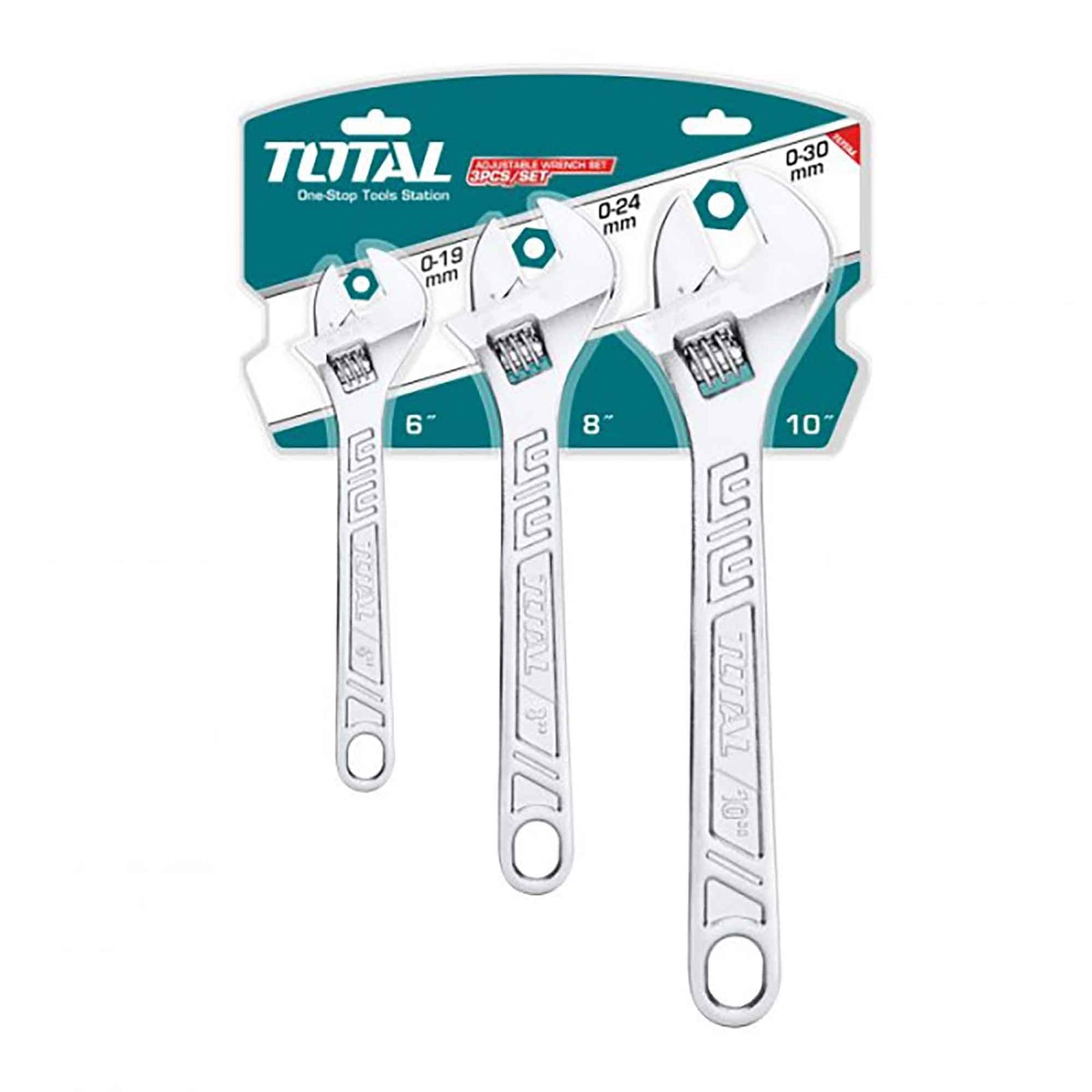 Ensemble de 3 clés à molette, 6'', 8'', 10''