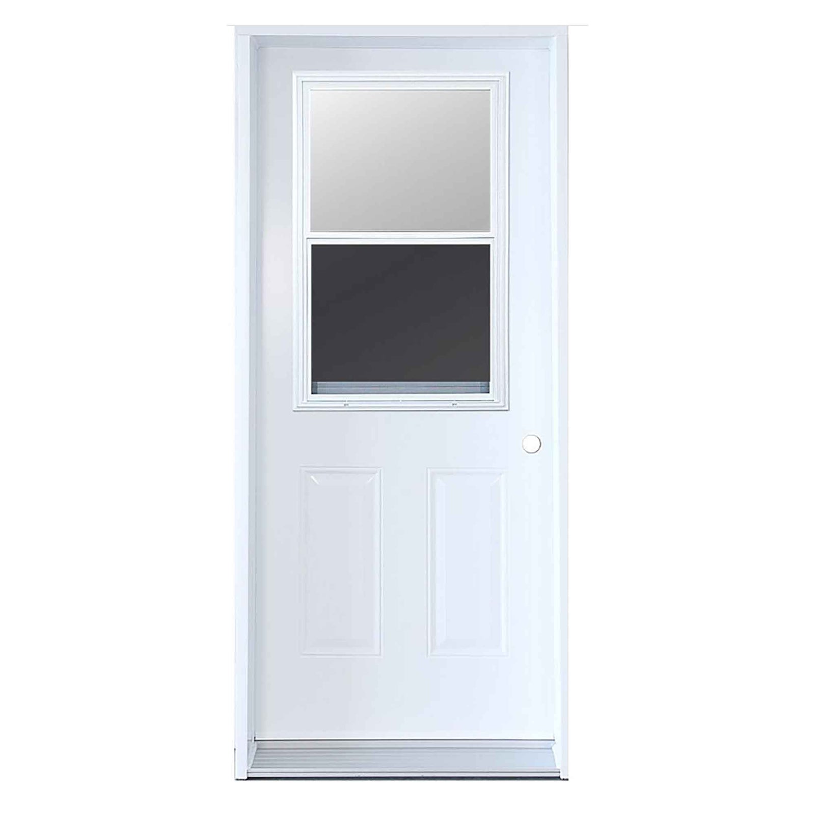 Porte d'acier extérieur simple, modèle B03 sabler, gauche, 32''
