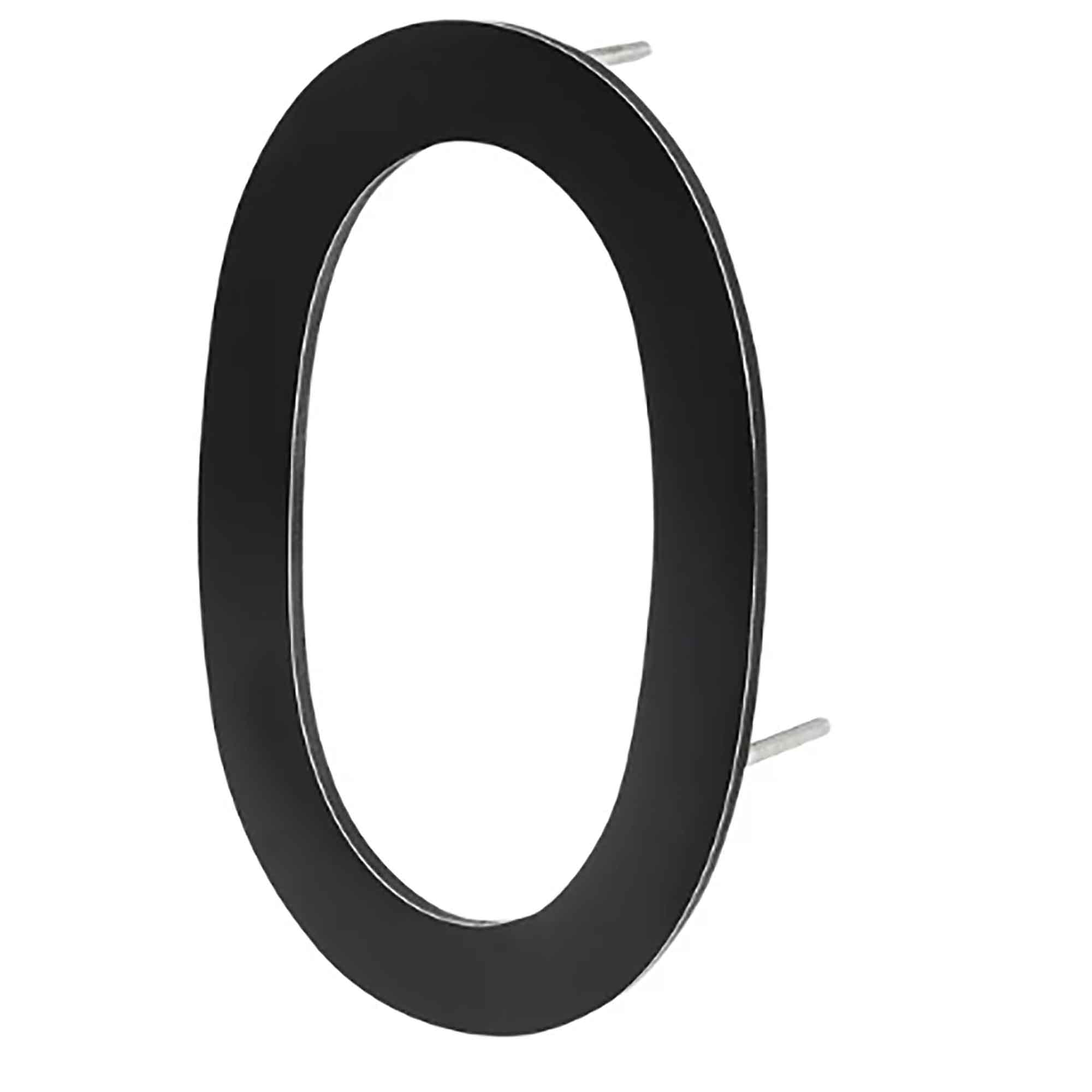 Chiffre d'adresse civique 9'', aluminium, #0