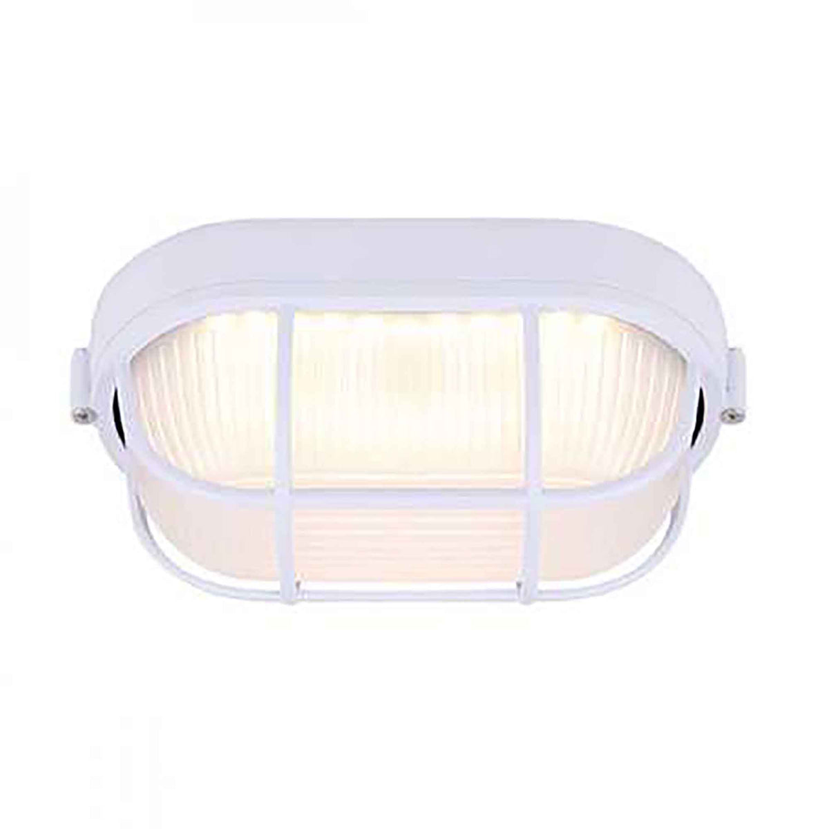 Luminaire marine ovale d&#39;extérieur mural blanc givré