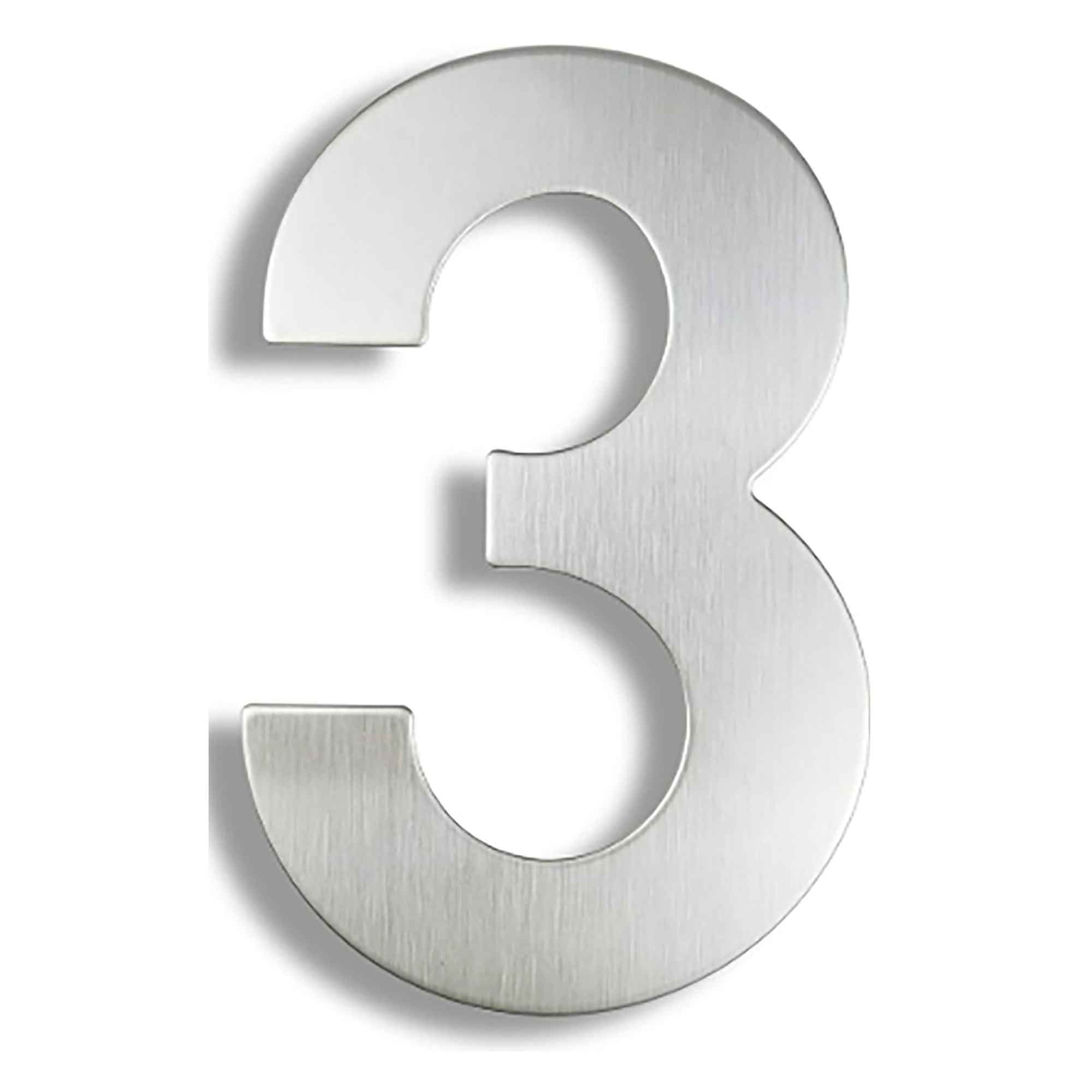 Chiffre d'adresse civique 9'', aluminium, #3