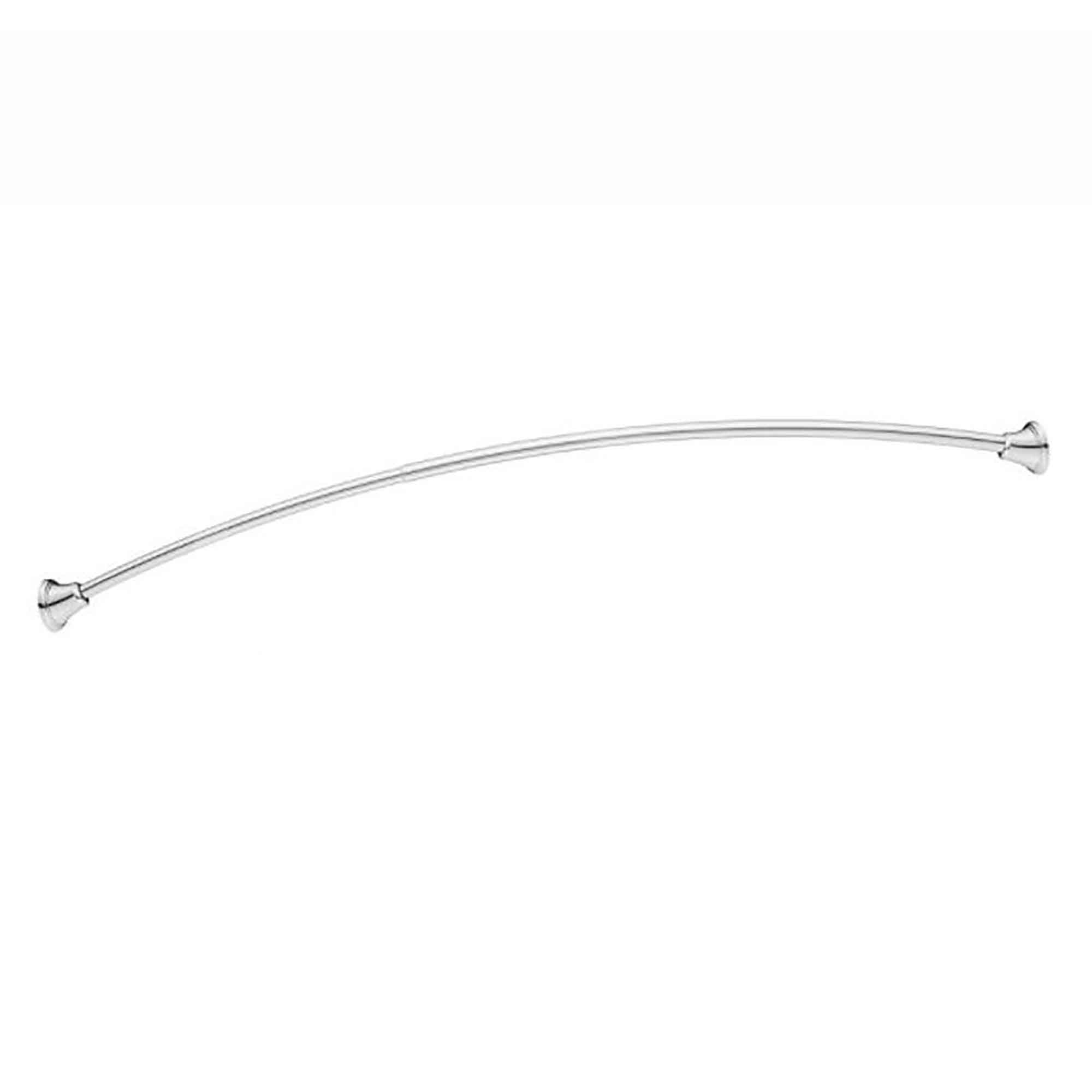 Tringle de douche courbée ajustable en chrome, 57'' x 60''