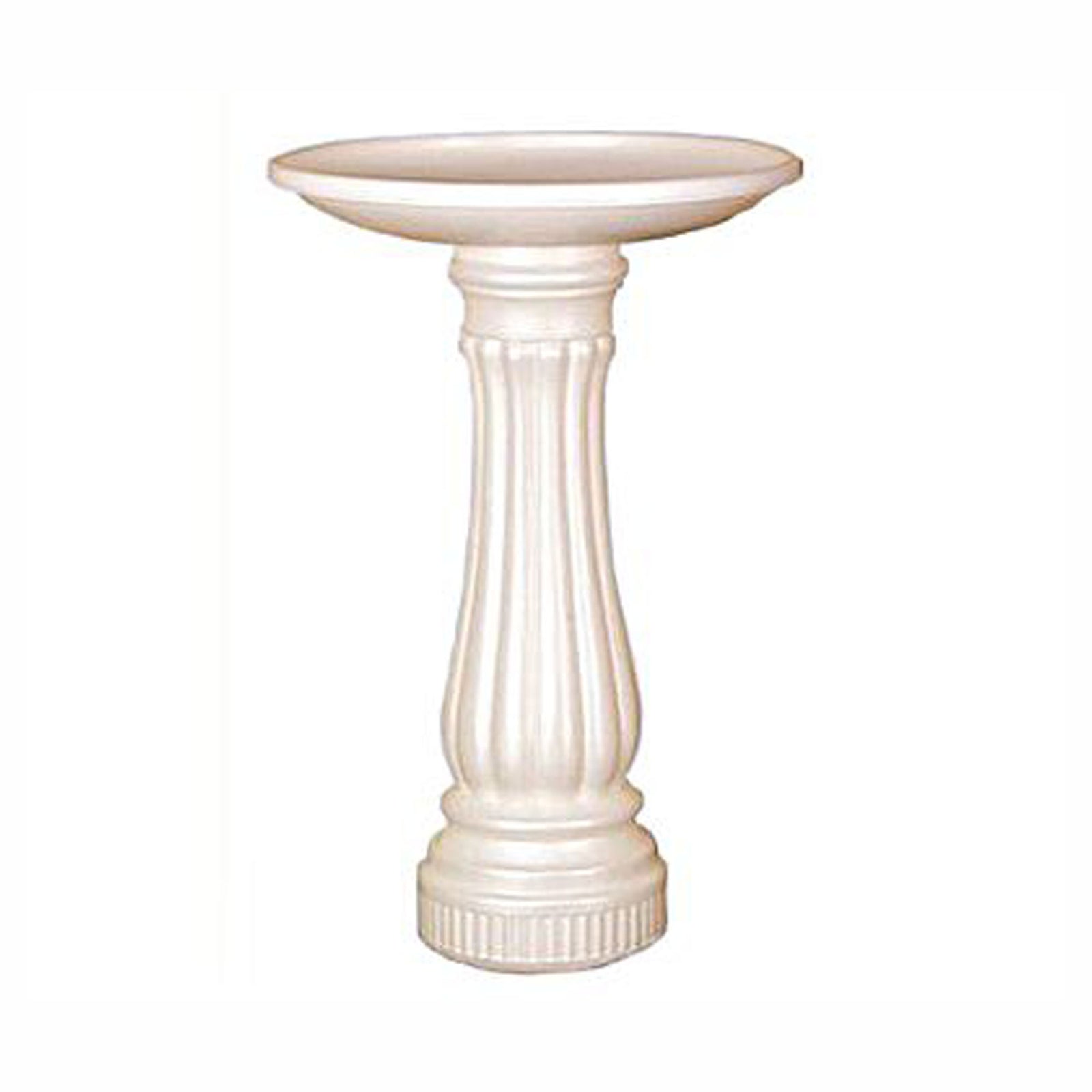 Bain d'oiseau, rond, en plastique, blanc