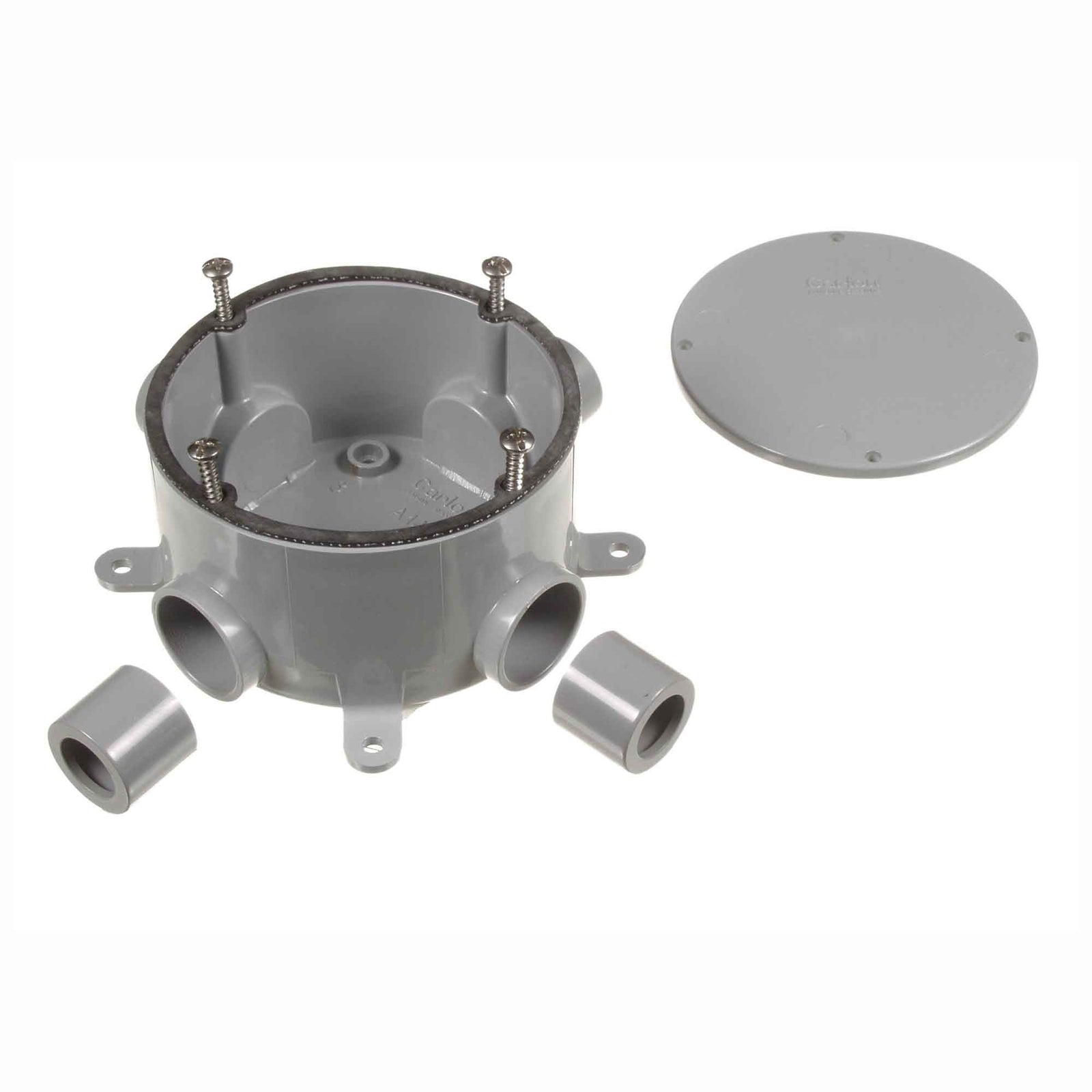 Boîte octogonale en PVC gris, 1/2" ou 3/4"  