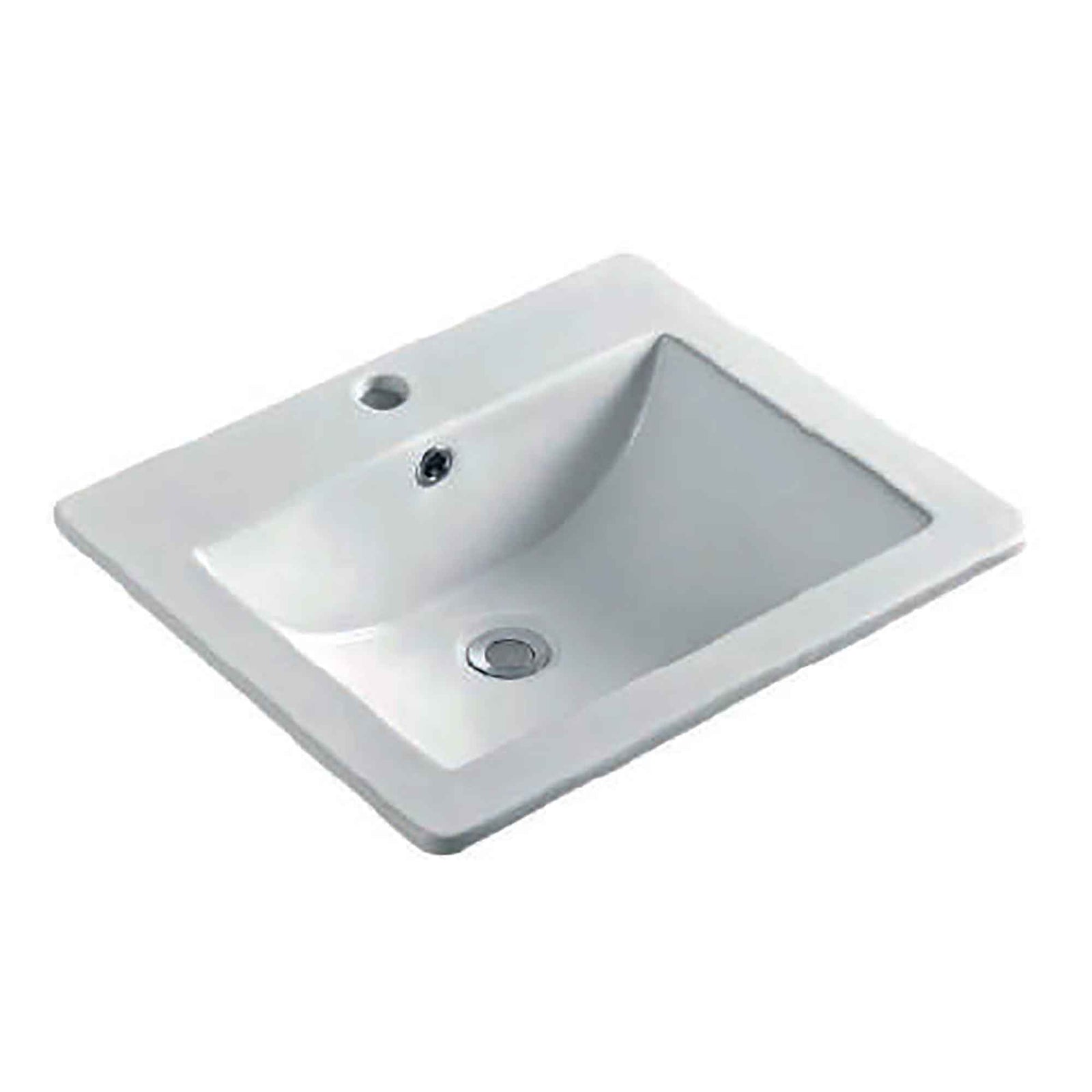 Lavabo encastré 21'' x 18,1'' x 7'', blanc lustré