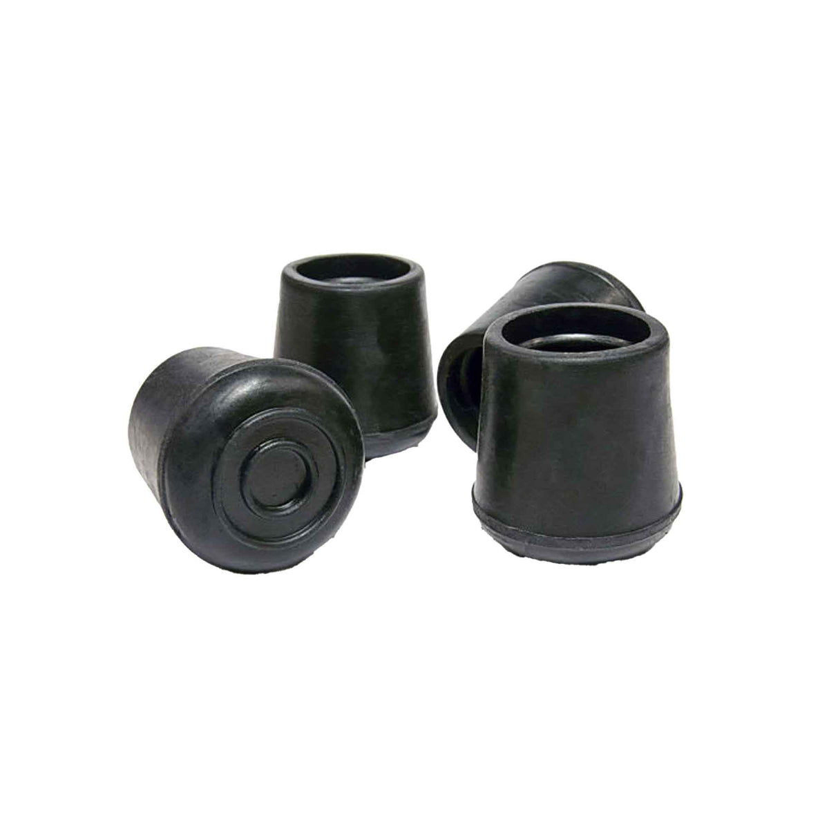 Embout de caoutchouc rond, noir, 7/8'' (emballage de 4)