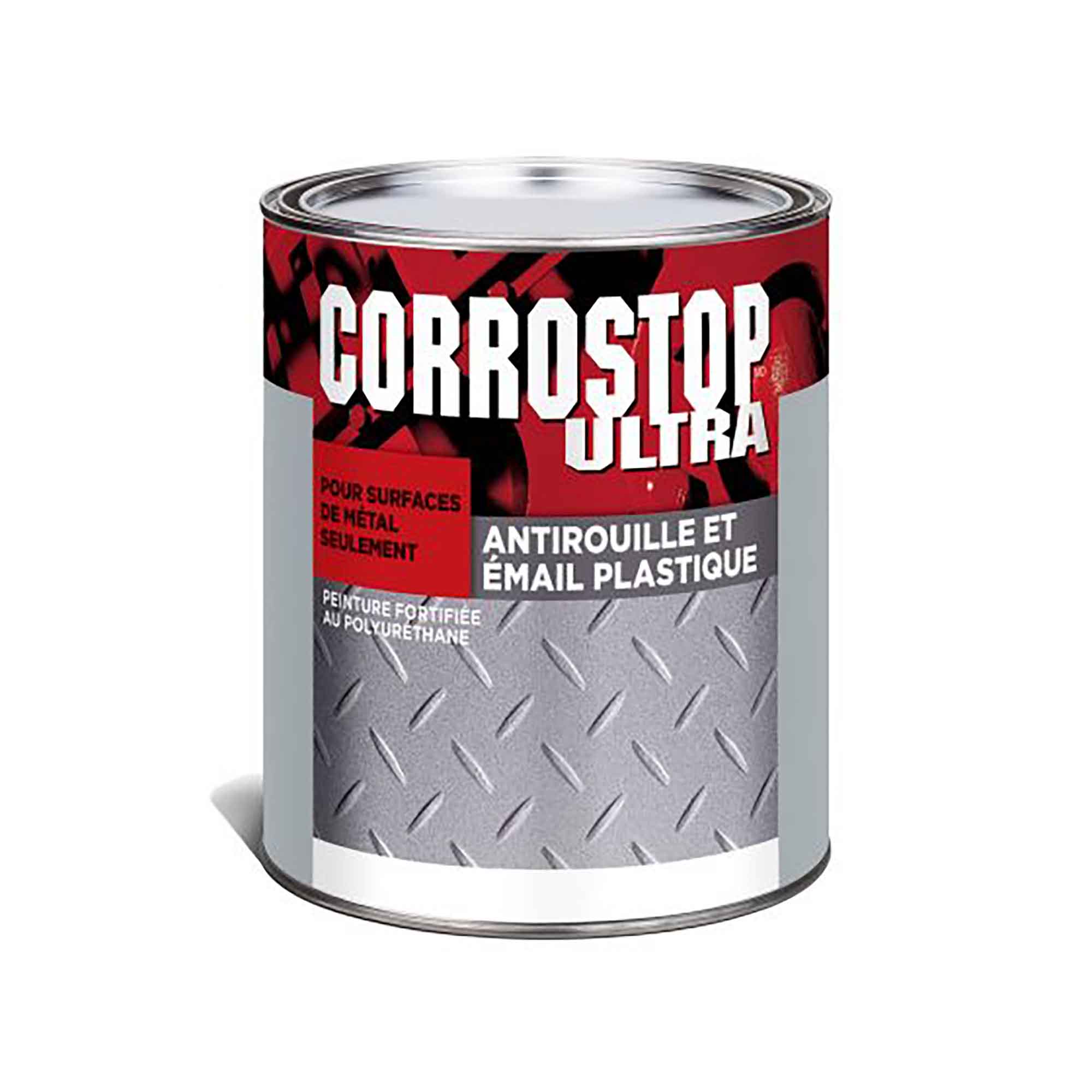 Peinture Corrostop, antirouille, rouge éclatant brillant, 946 ml