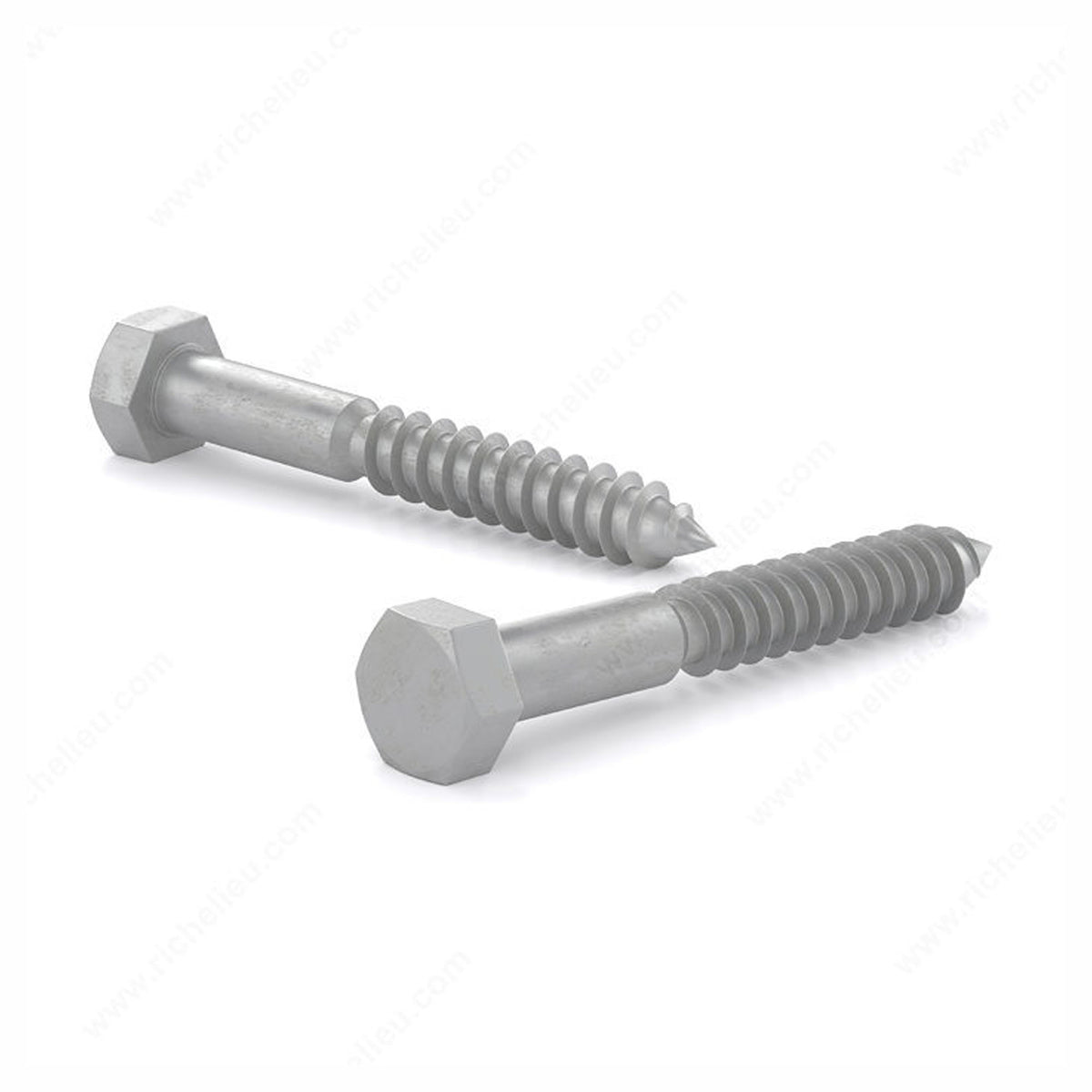Bouton tire-fond, tête hexagonale, acier galvanisé à chaud, 5/16'' x 4'' (emballage de 50)