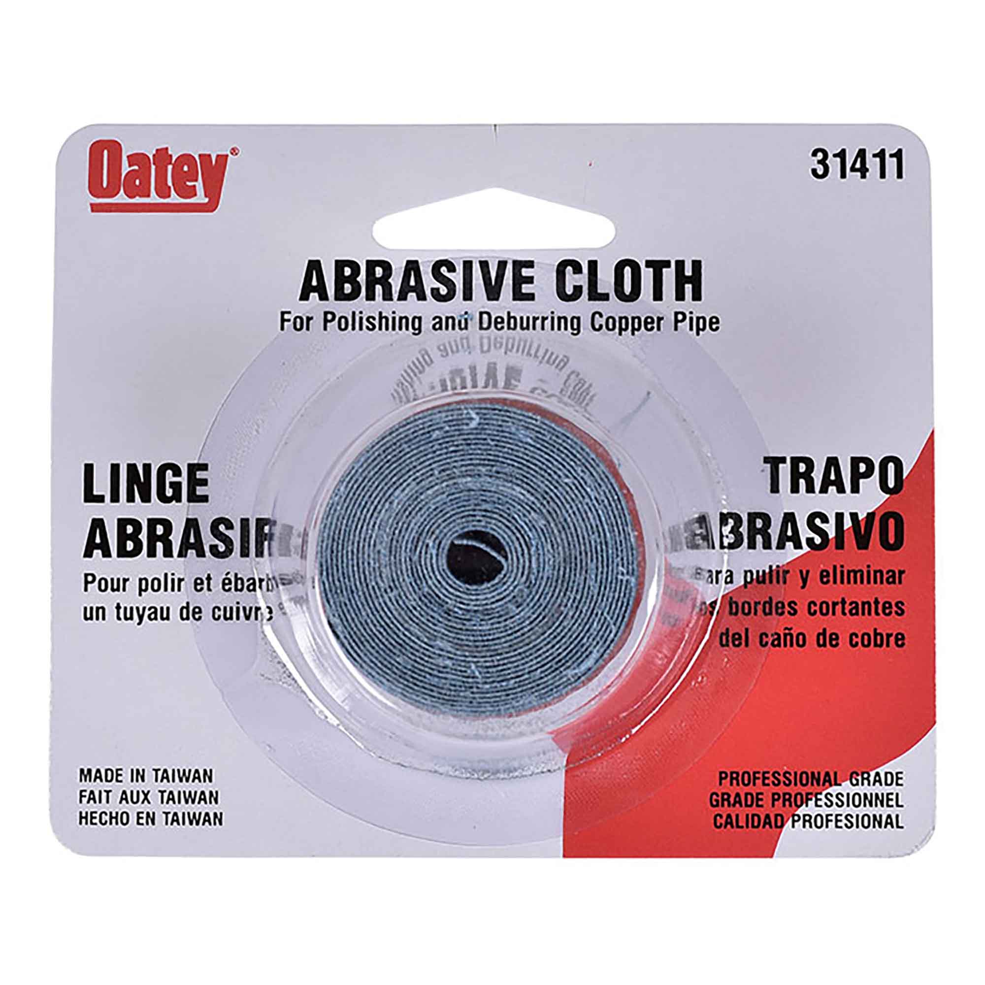 Linge abrasif à 120 grains pour polir les tuyaux en cuivre, 1-1/2" x 2 verges