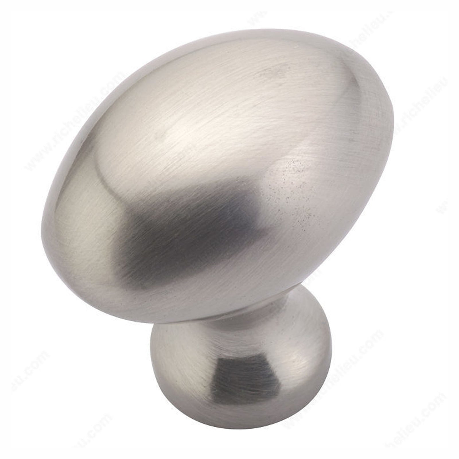 Bouton traditionnel en métal, nickel brossée, 30 mm