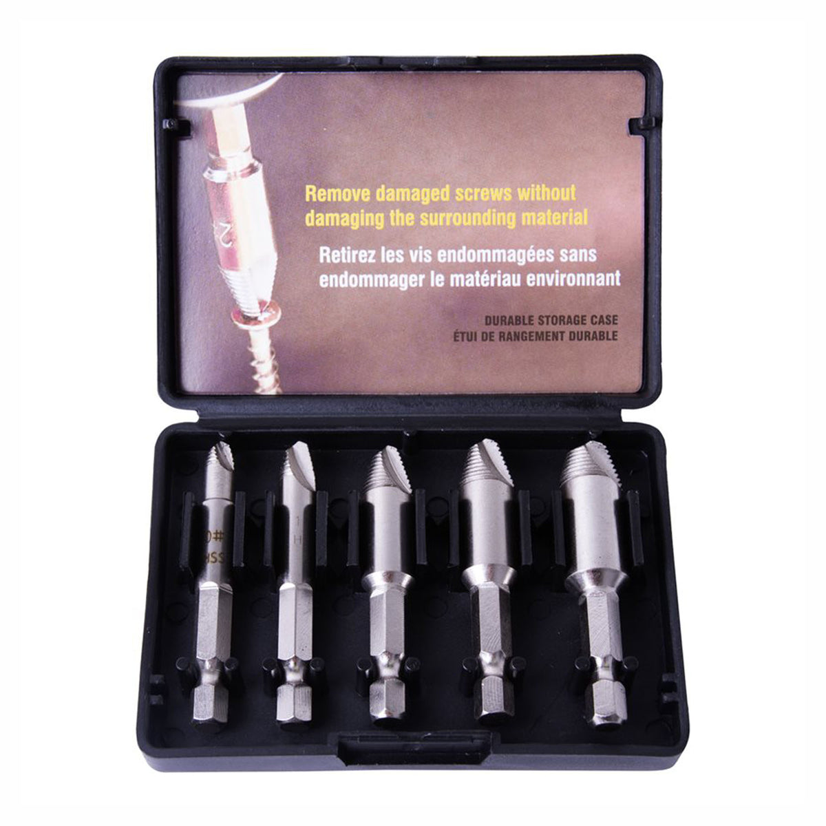 Ensemble 5 morceaux, extracteur vis et boulons abimés