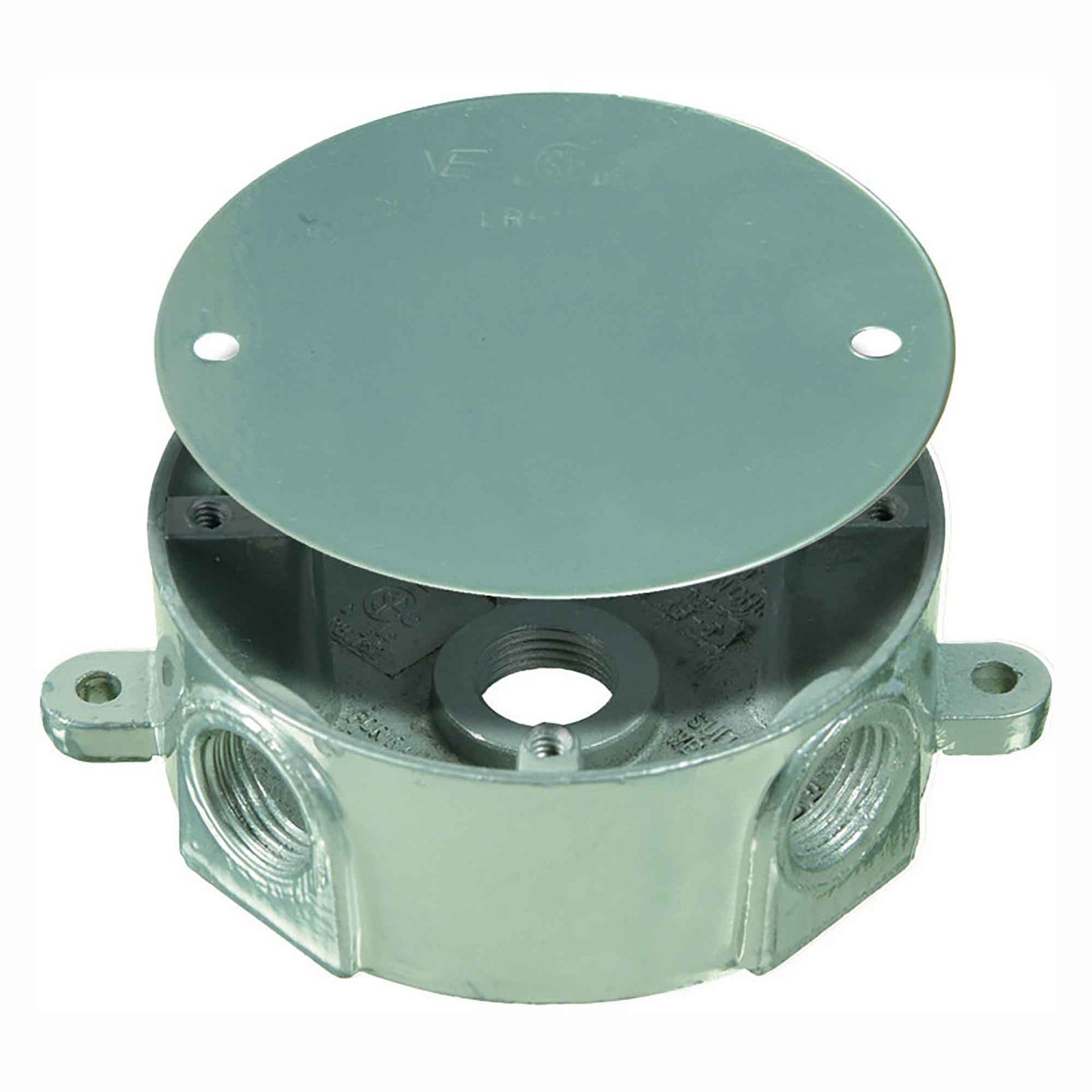 Boîte ronde étanche avec couvercle, 1/2''