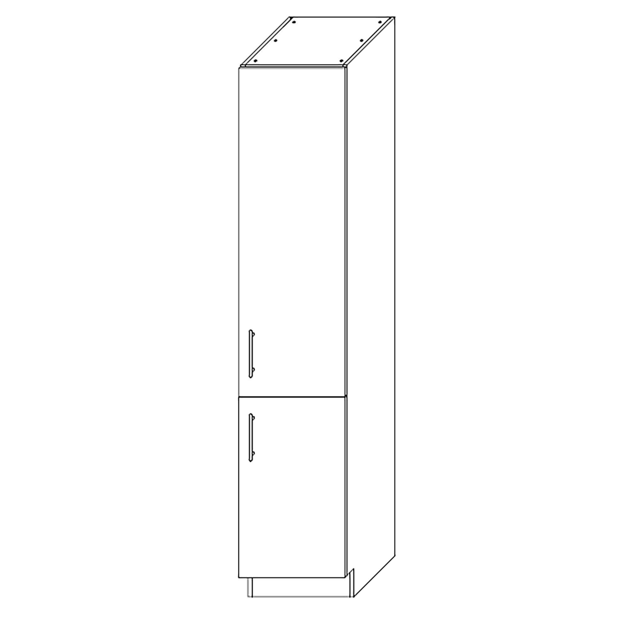 Garde mangés 2 portes, 5 tablettes, 18'', gris lustré