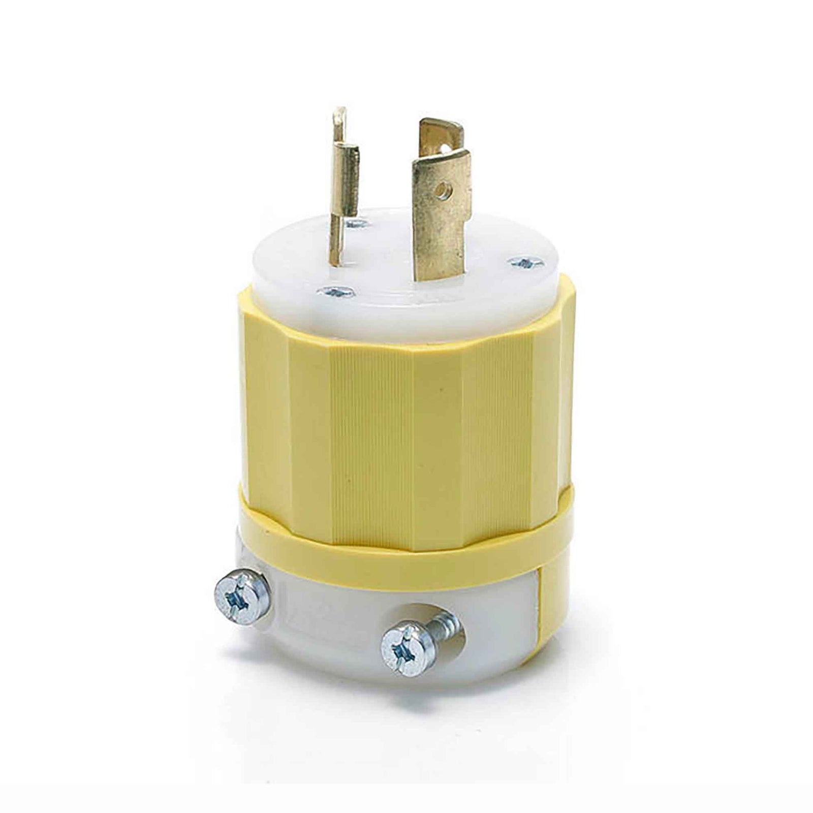 Fiche à 3 fils verrouillable jaune avec serre câble , 20 A-250 V