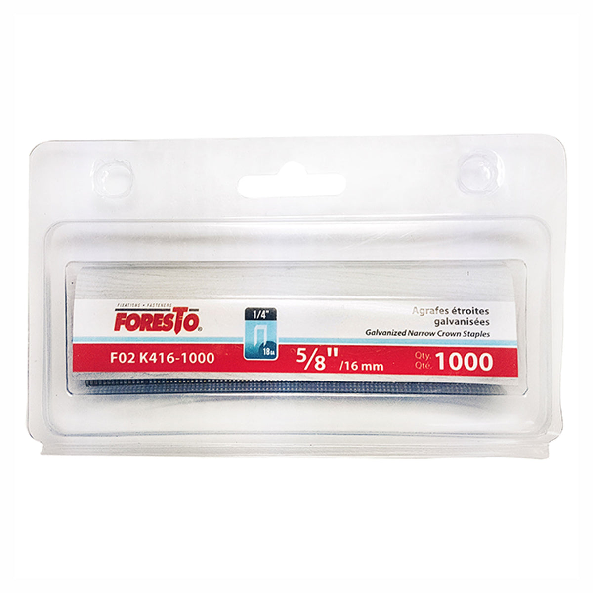 Agrafe T-50, calibre 20, 1/4'' (emballage de 5 000)