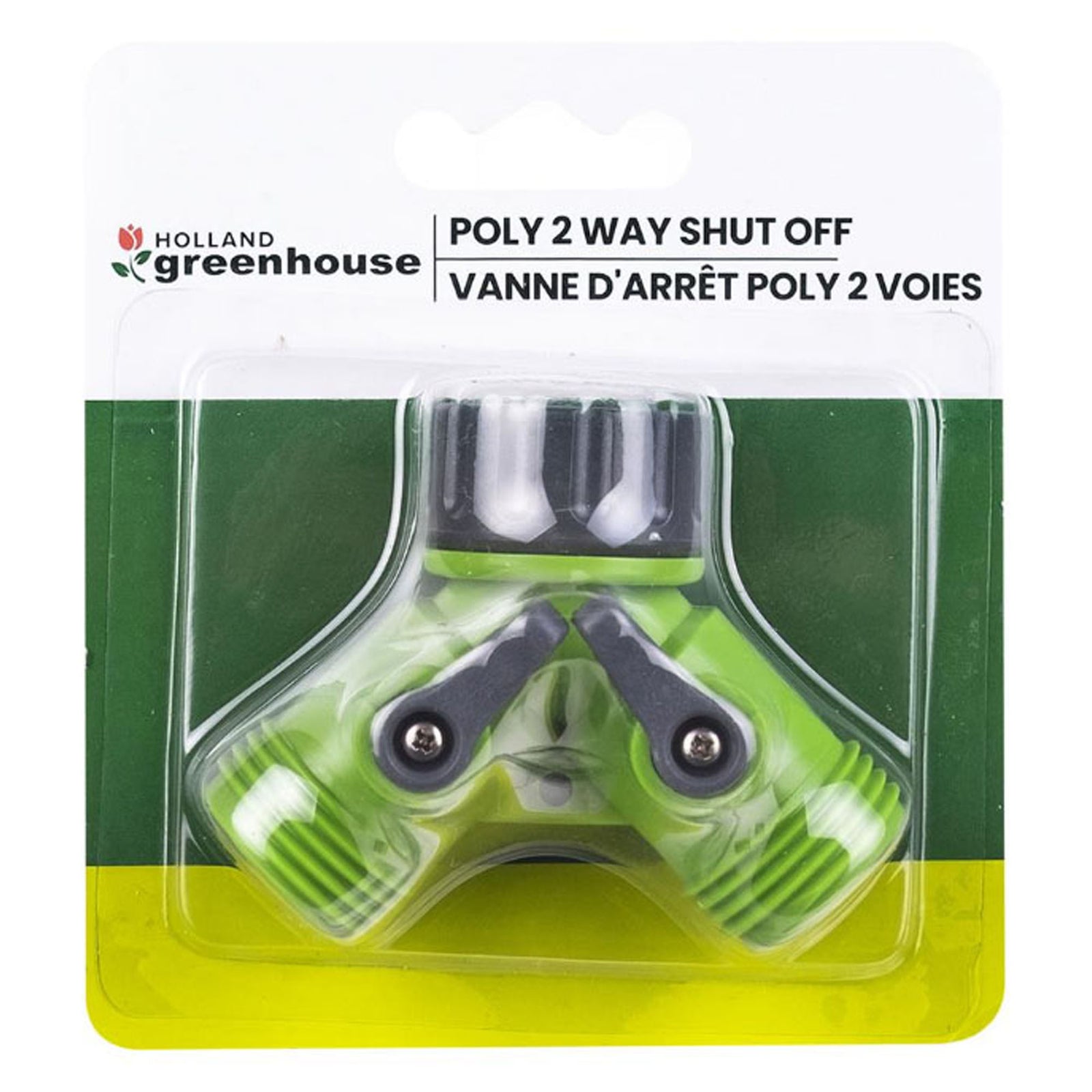 Raccord en Y avec valve, pour tuyau d'arrosage, Hi-Flow